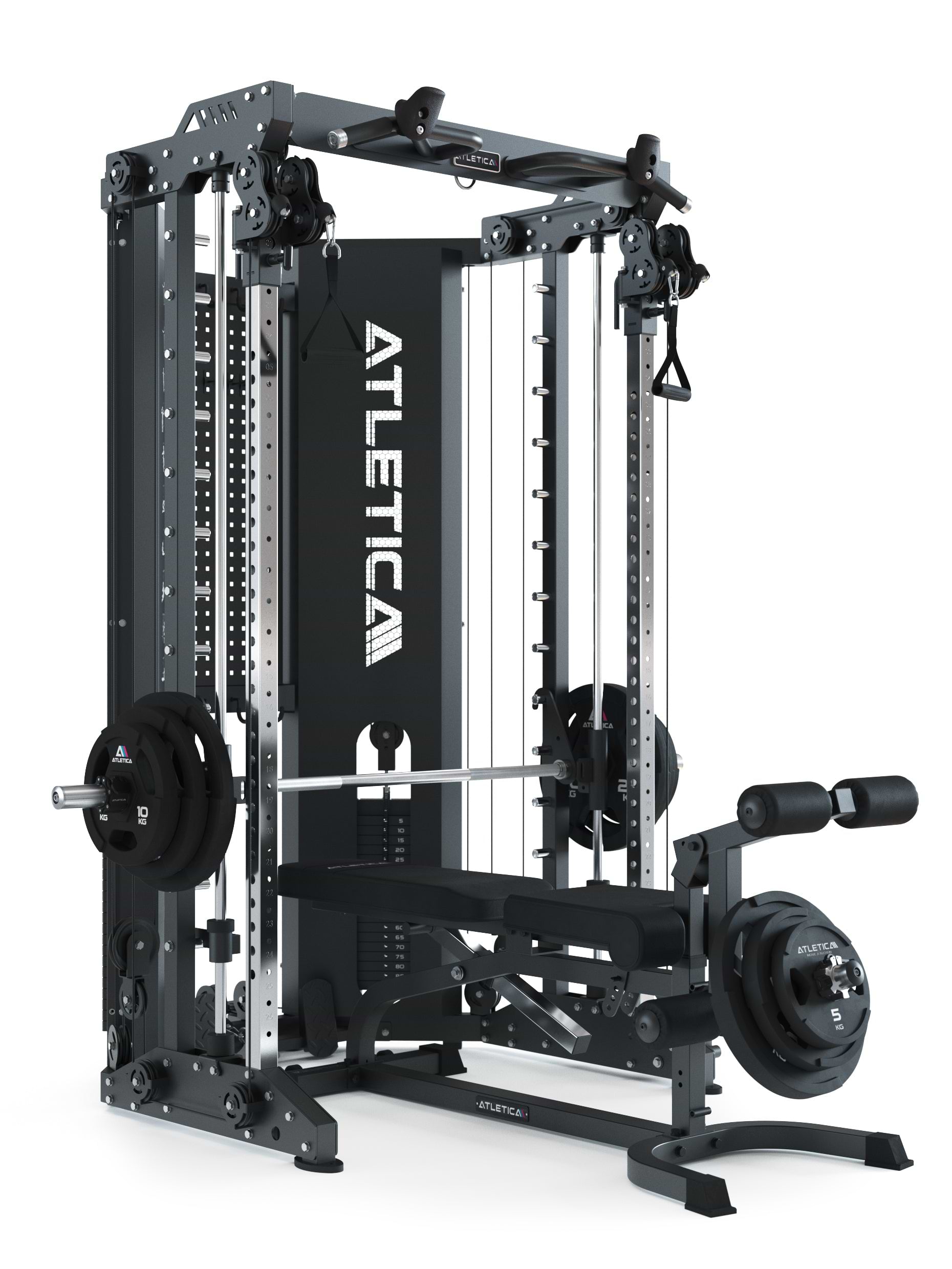 All-in-One-Kraftstation mit X-Bench Hantelbank RAVEN