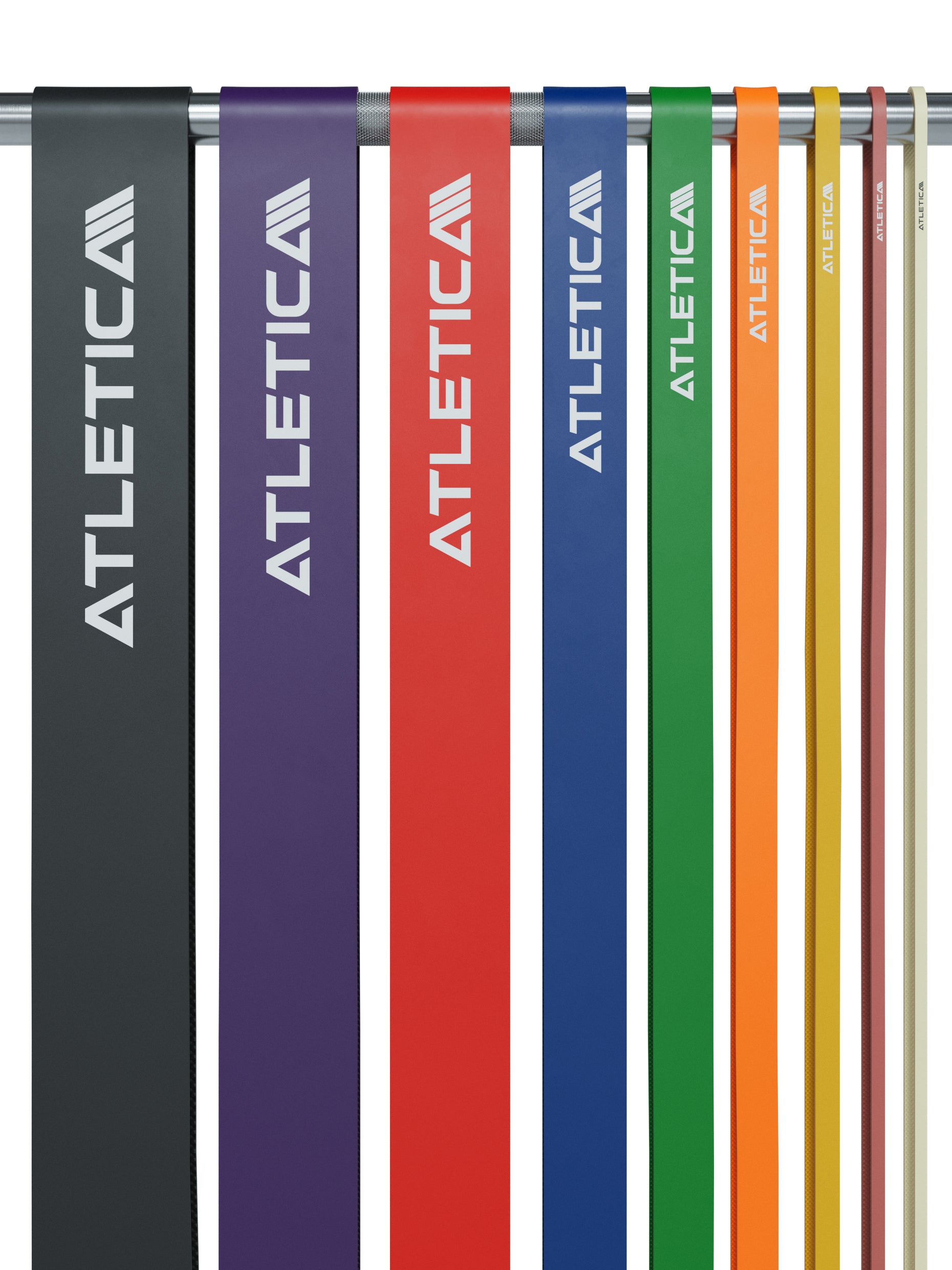 Widerstandsbänder von Atletica, Heavy Set in verschiedenen Farben und Stärken