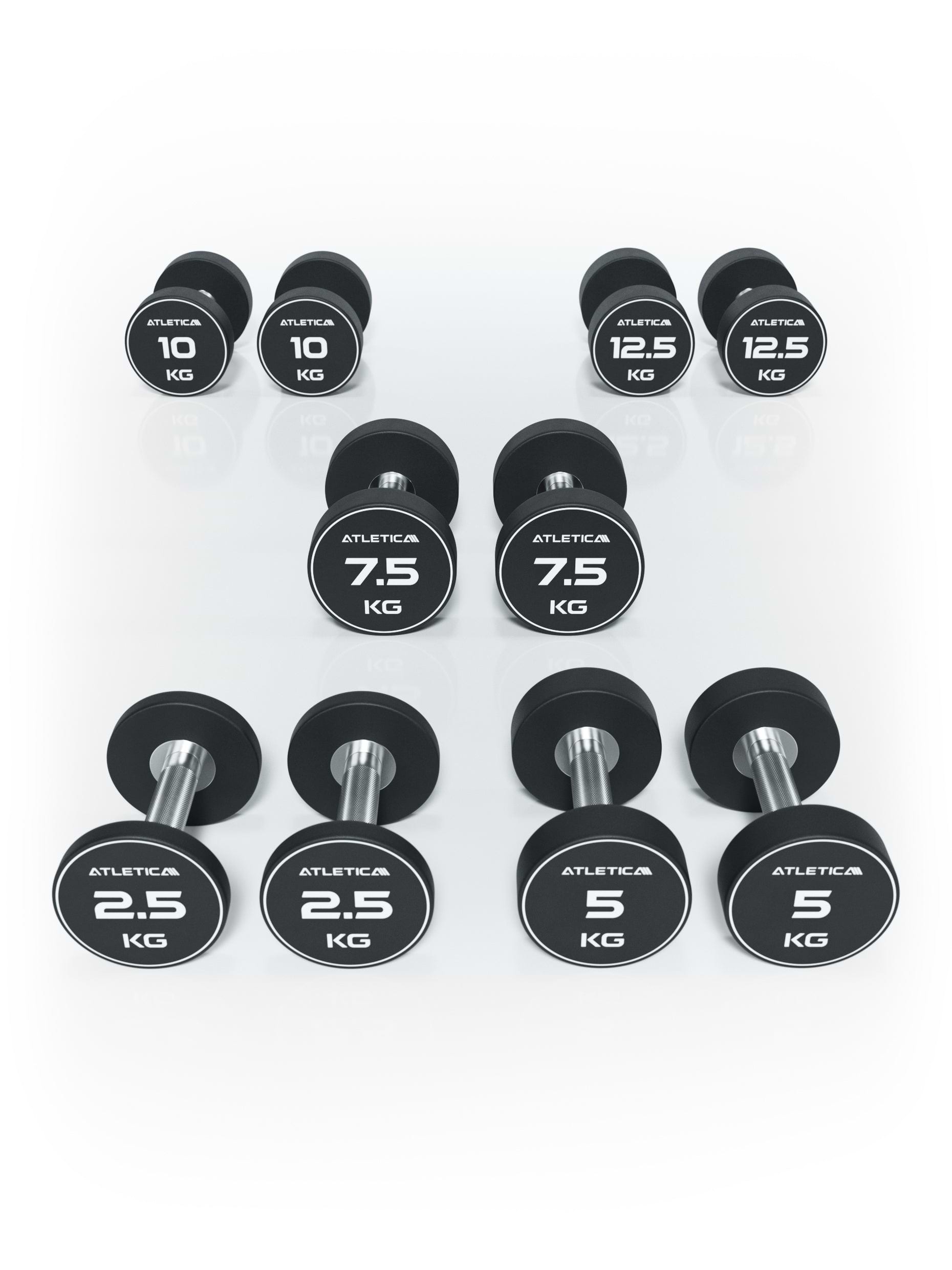 Polyurethan Rundhantel 5-12.5kg Set von Atletica – verschiedene Gewichtsstufen