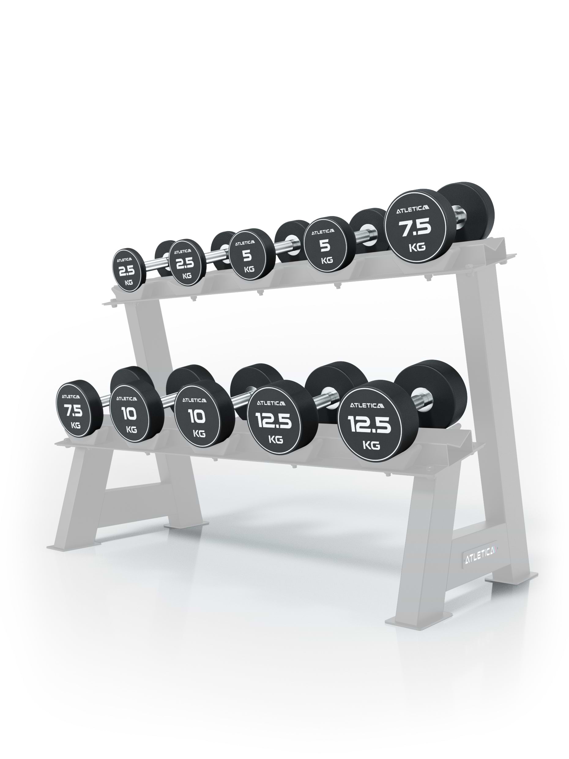 Atletica Polyurethan Rundhantel Set – Kurzhanteln für Home Gym und Studio