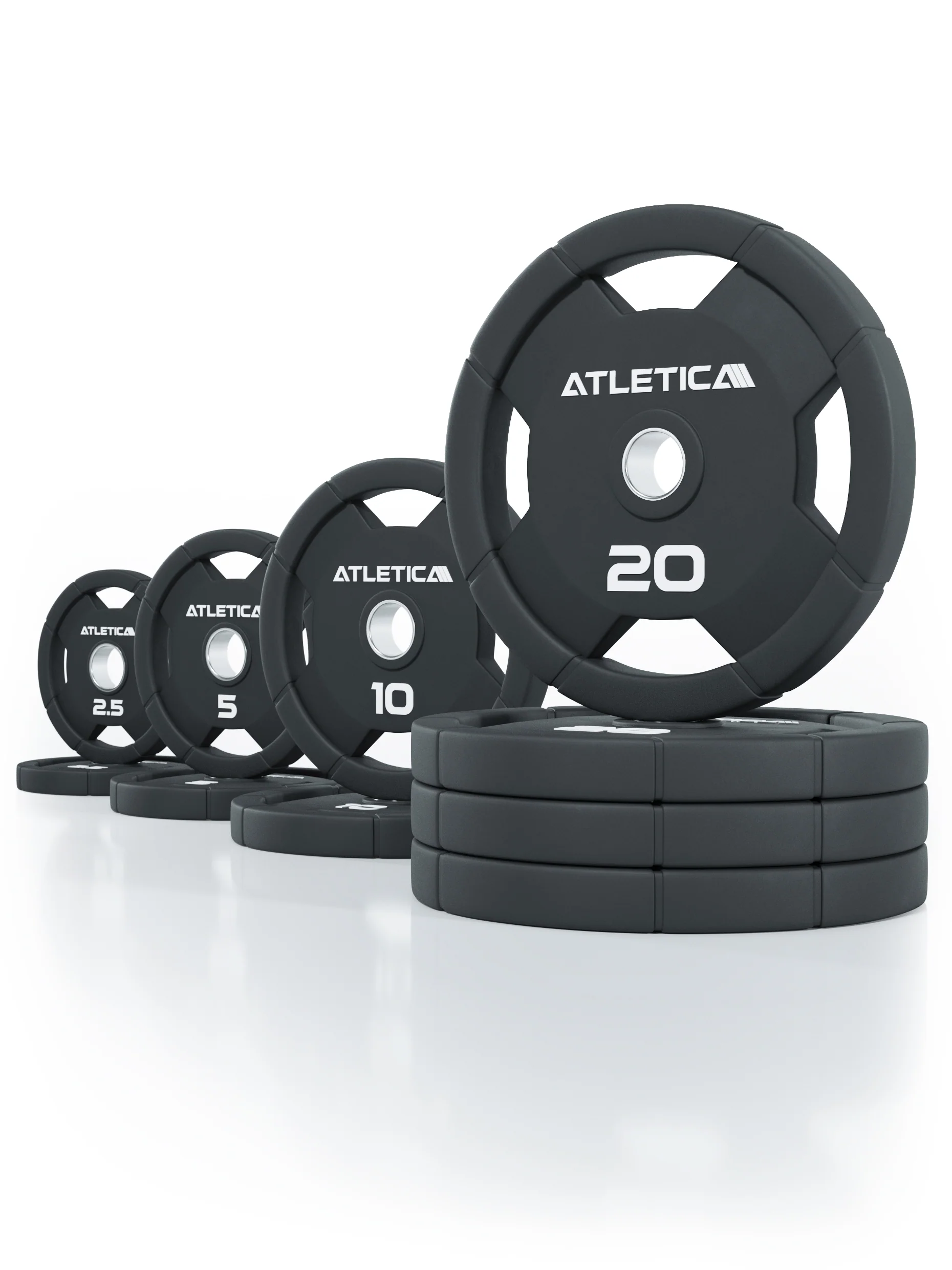 4H Rubber Plates 115kg Set von Atletica