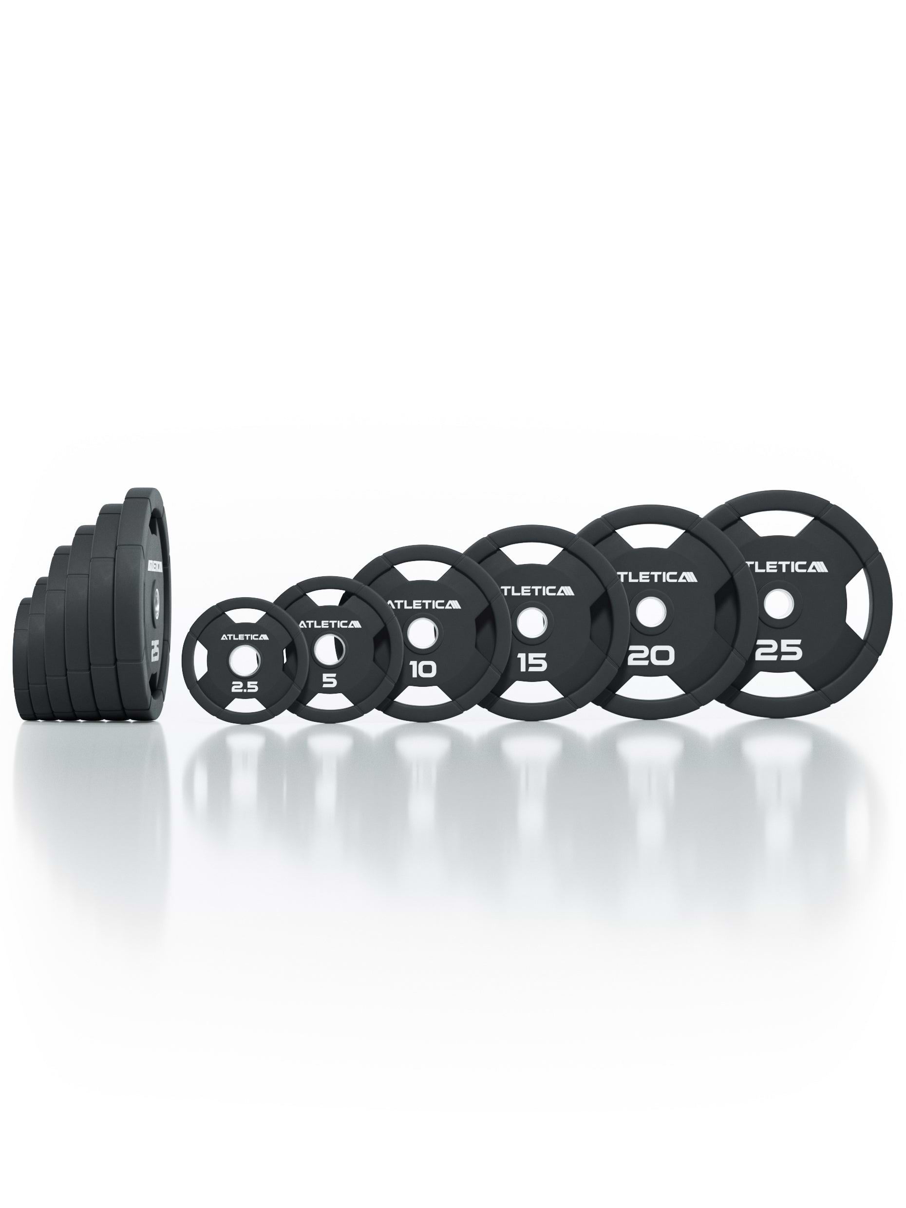 Hantelscheiben 4H Rubber Plates 155kg Set von Atletica 