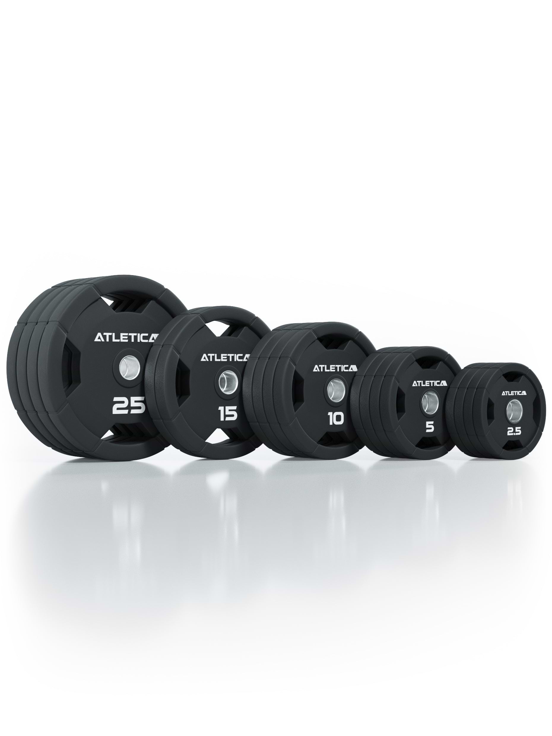 4H Rubber Plates 200kg Set Gewichte von Atletica