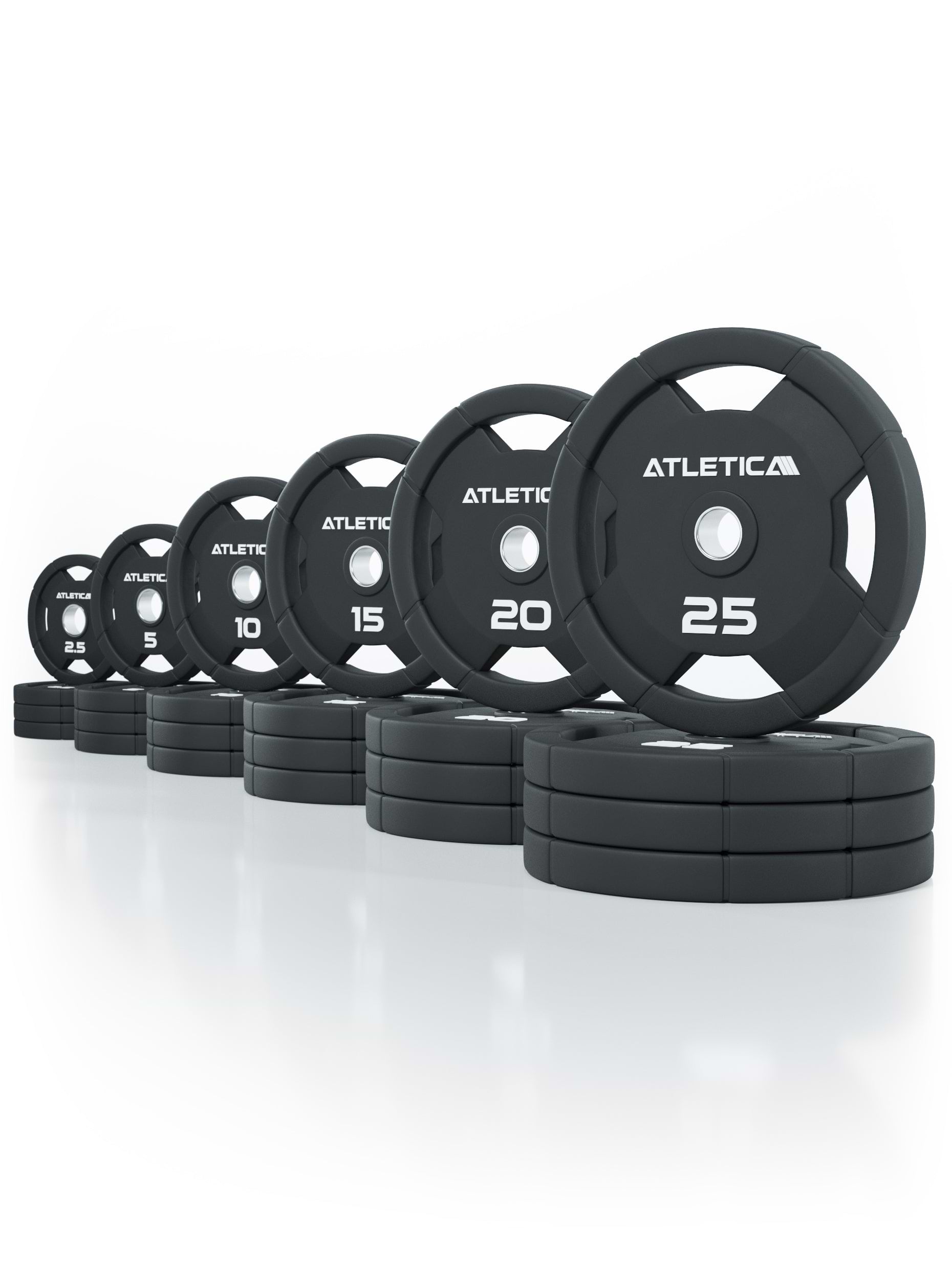 4H Rubber Plates 310kg Set von Atletica 