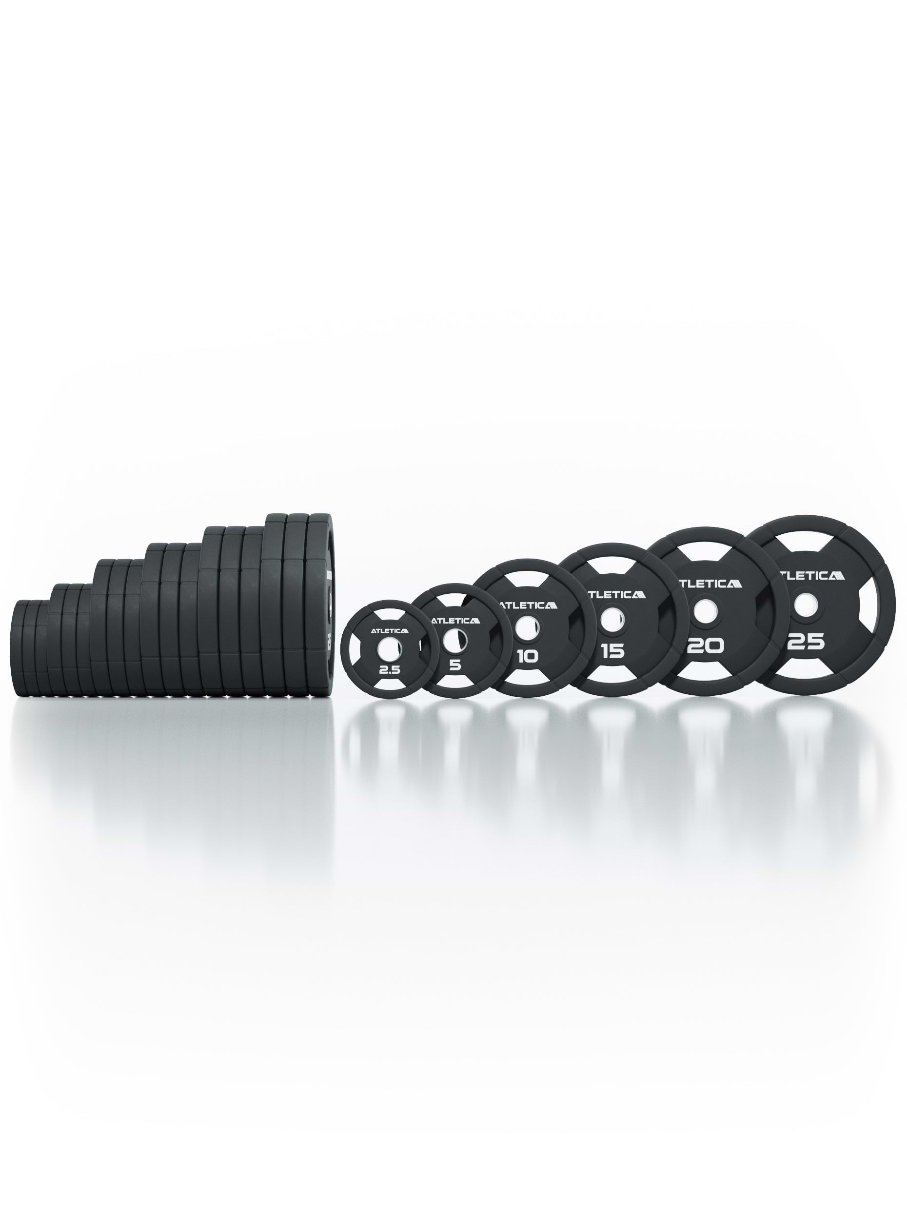 Hantelscheiben 4H Rubber Plates 310kg Set von Atletica 