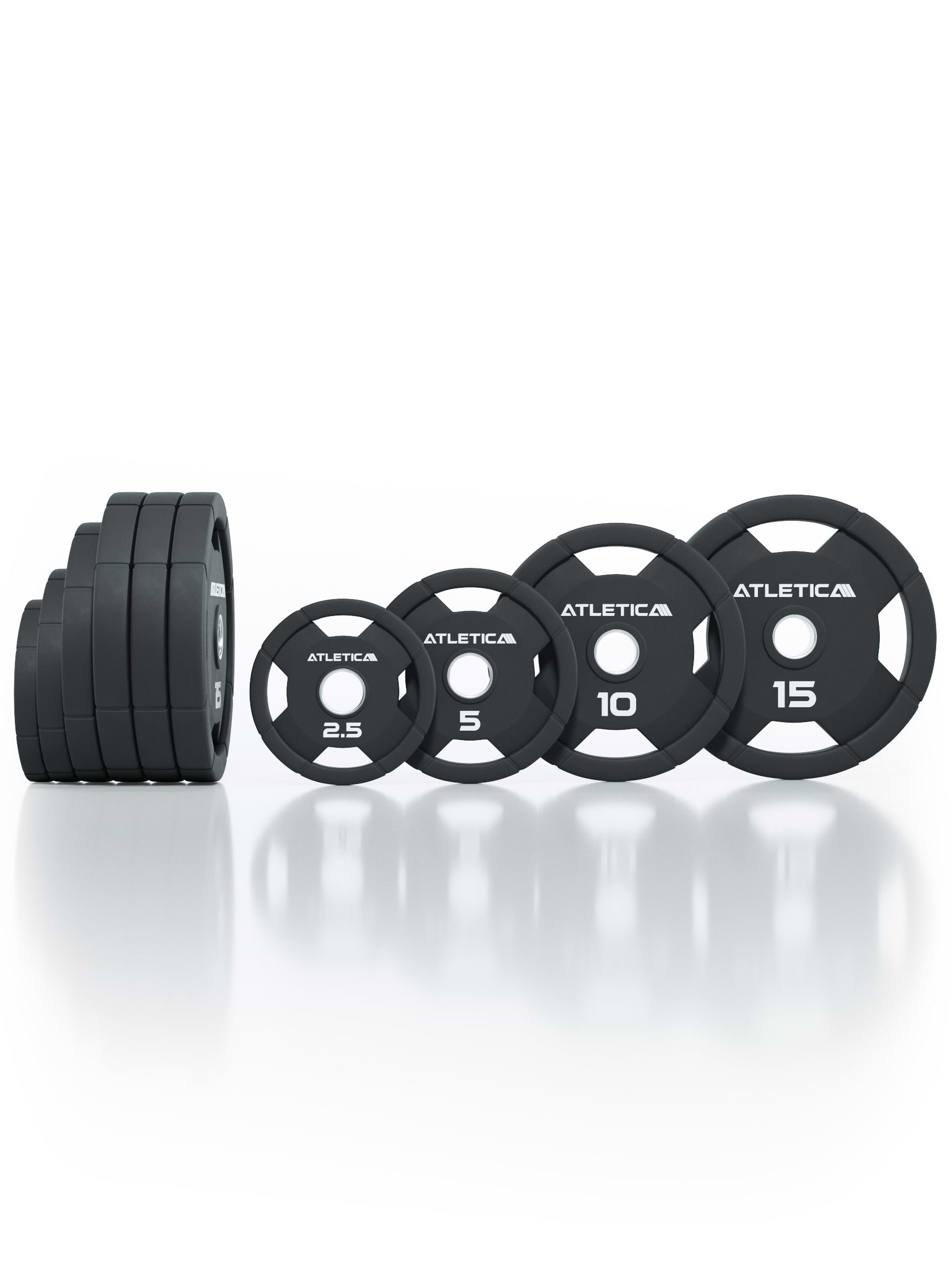 4H Rubber Plates Gewichte 95kg Set von Atletica