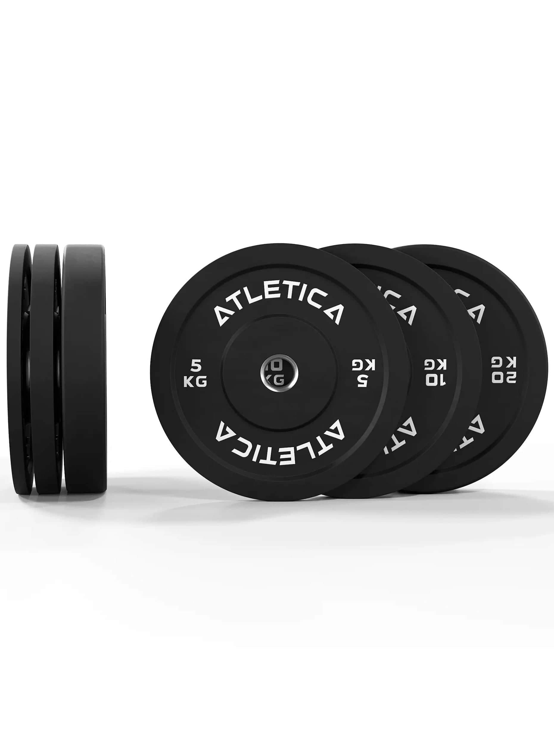 Hantelscheiben Bumper Plates: 70 kg Set bestehend aus 2 x 5 kg ∣ 2x 10 kg ∣ 2x 20 kg | 50 mm