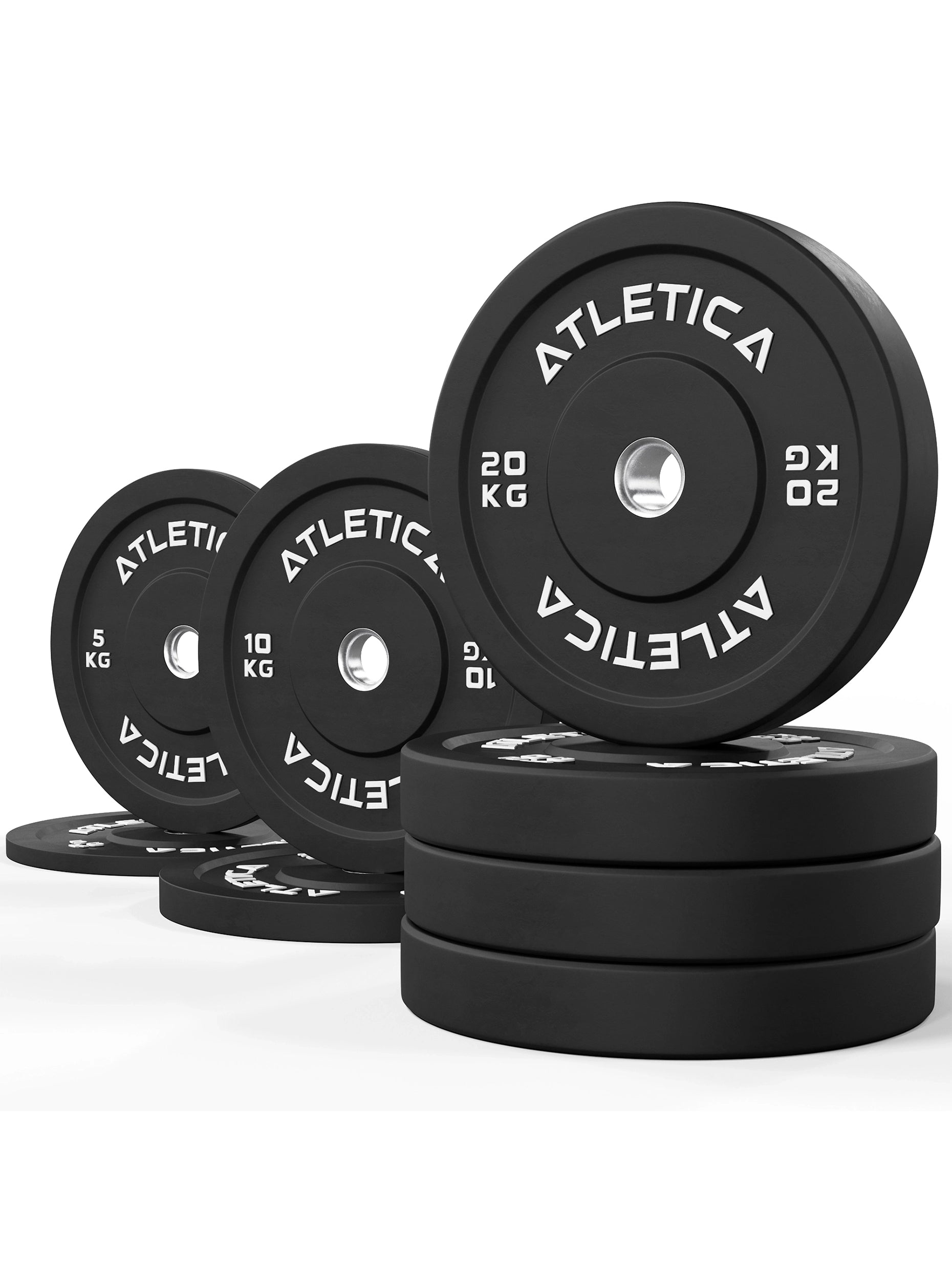 Gewichte Bumper plates: Set 110 kg  | Bumper Plates 110 kg bestehend aus 2x 5 kg ∣ 2x 10 kg ∣ 4x 20 kg