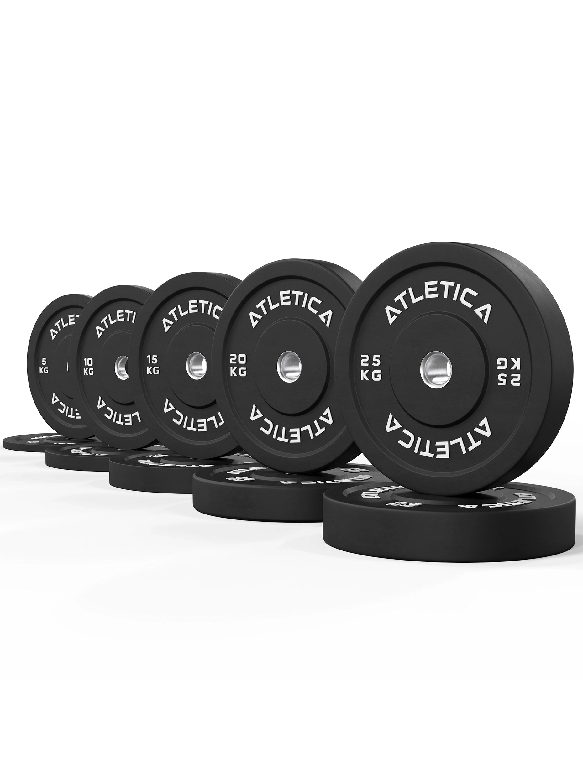 Gewichte Bumper plates: Set 150 kg Setpreis | Bumper Plates150 kg bestehend aus 2x 5 kg ∣ 2x 10 kg ∣ 2x 15 kg ∣ 2x 20 kg ∣ 2x 25 kg