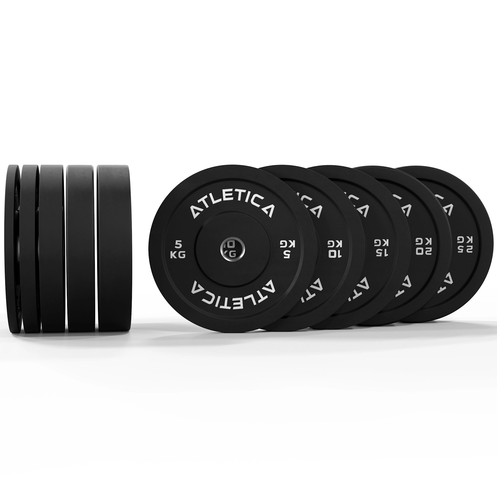 Disques bumper: 150 kg de disques composés de 2x 5 kg ∣ 2x 10 kg ∣ 2x 15 kg ∣ 2x 20 kg ∣ 2x 25 kg | 50 mm