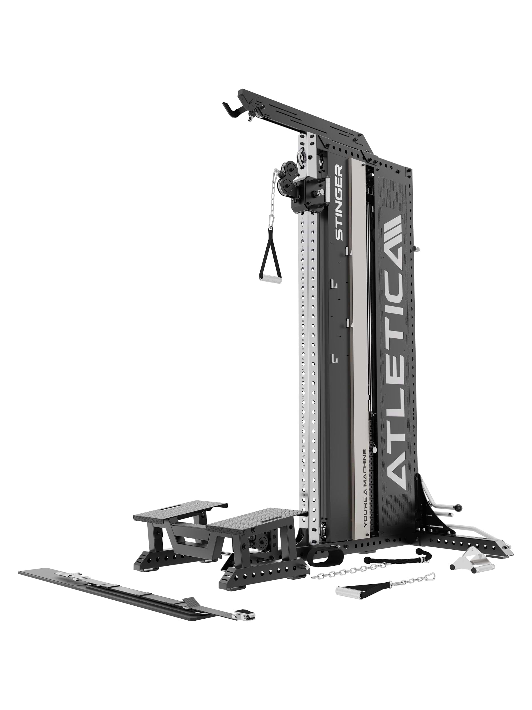 Functional Trainer und Lat- und Ruderzugturm: optional mit Belt Squat Station 