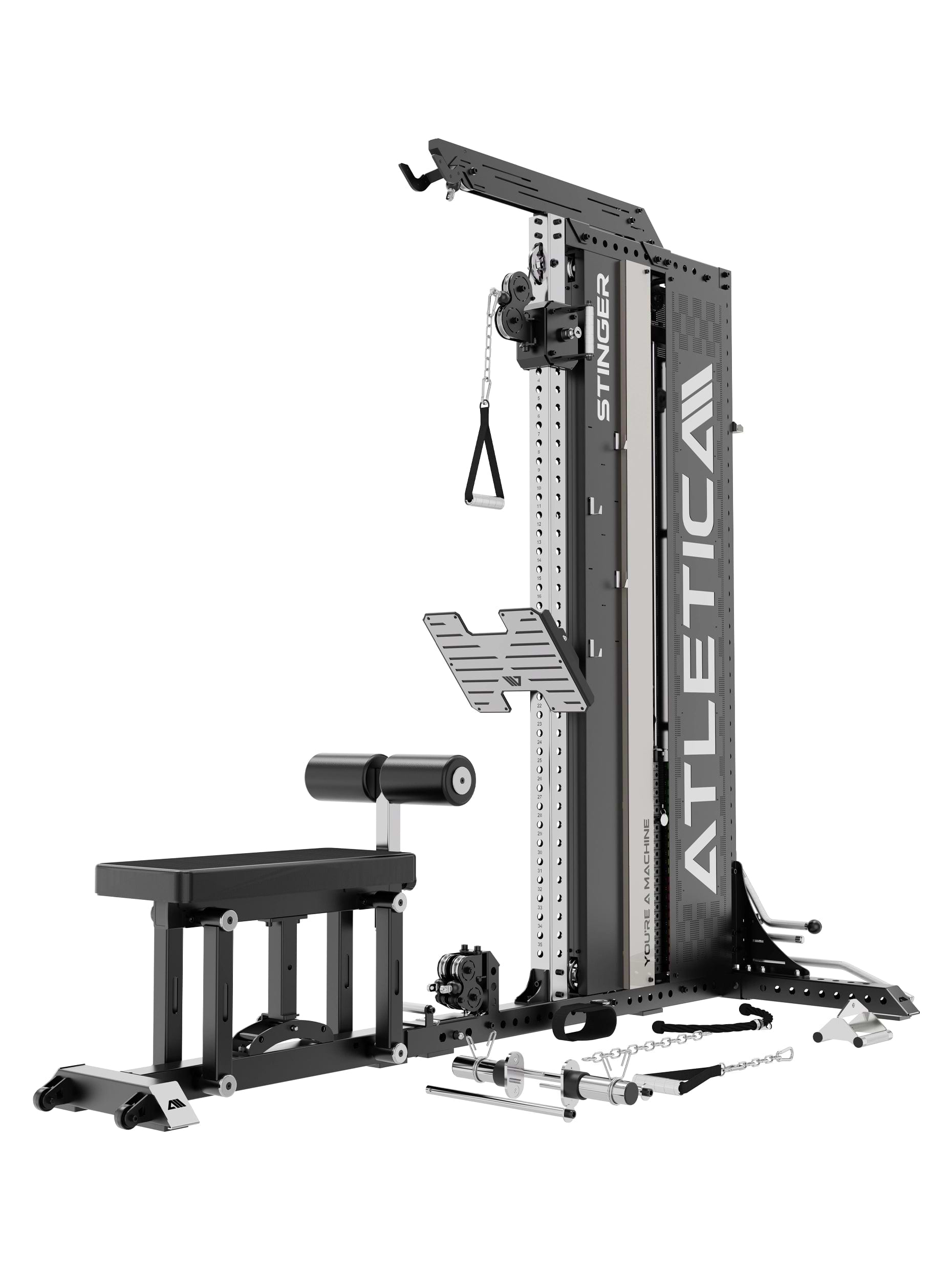 Stinger: Kombination aus Functional Trainer sowie Lat- und Ruderzugstation