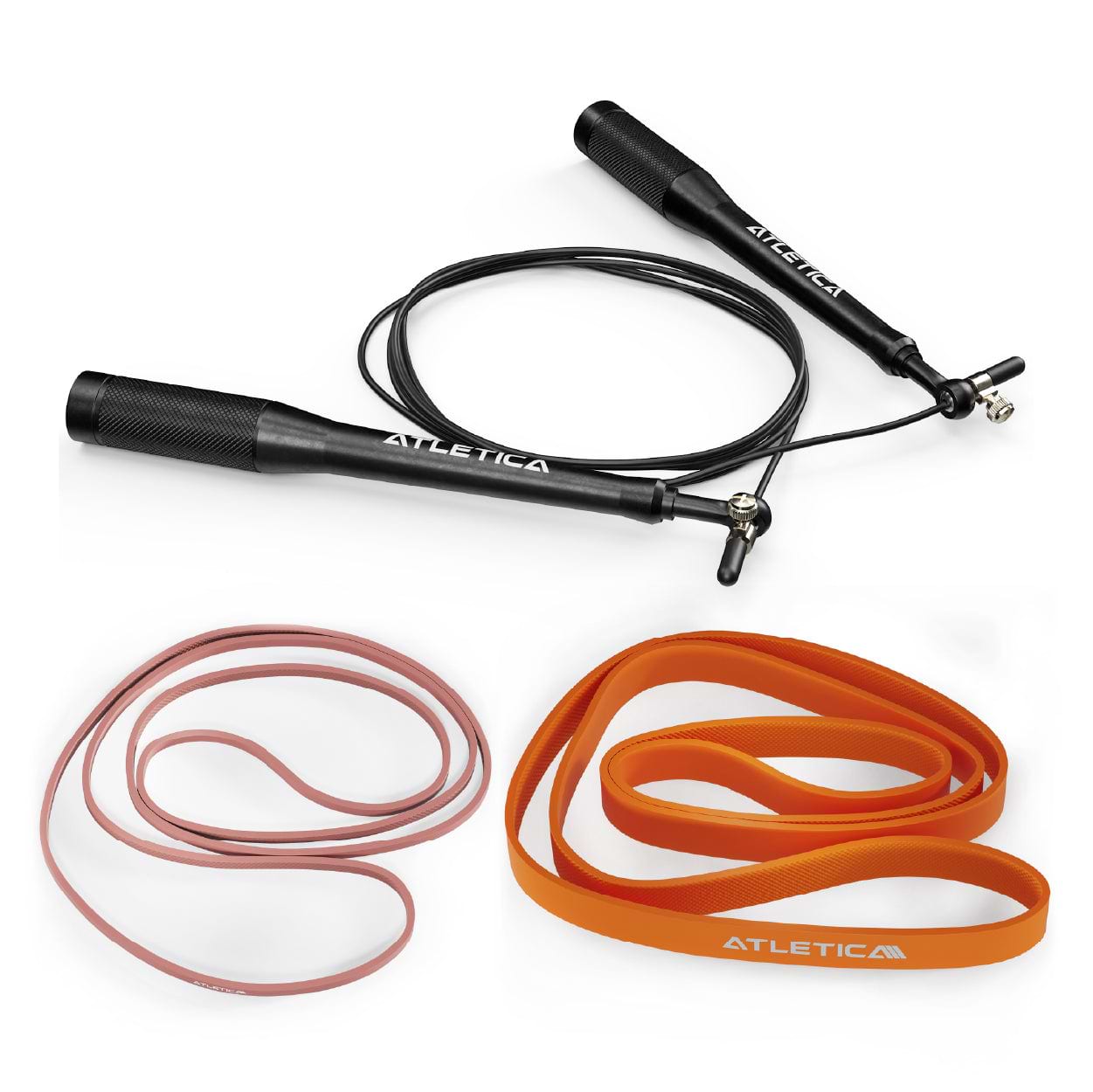 Upper Body Warm Up Set mit Widerstandsbändern und Springseil