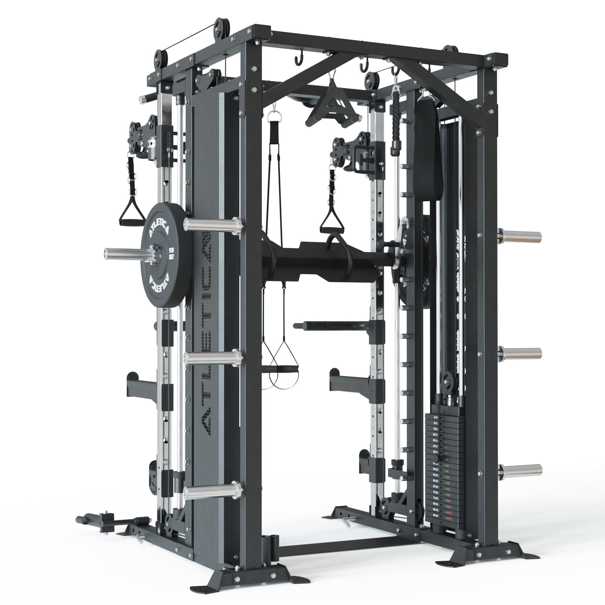 Kraftstation mit Smith Maschine und Flex-Cross System X-Fortress: Studio Einsatz möglich