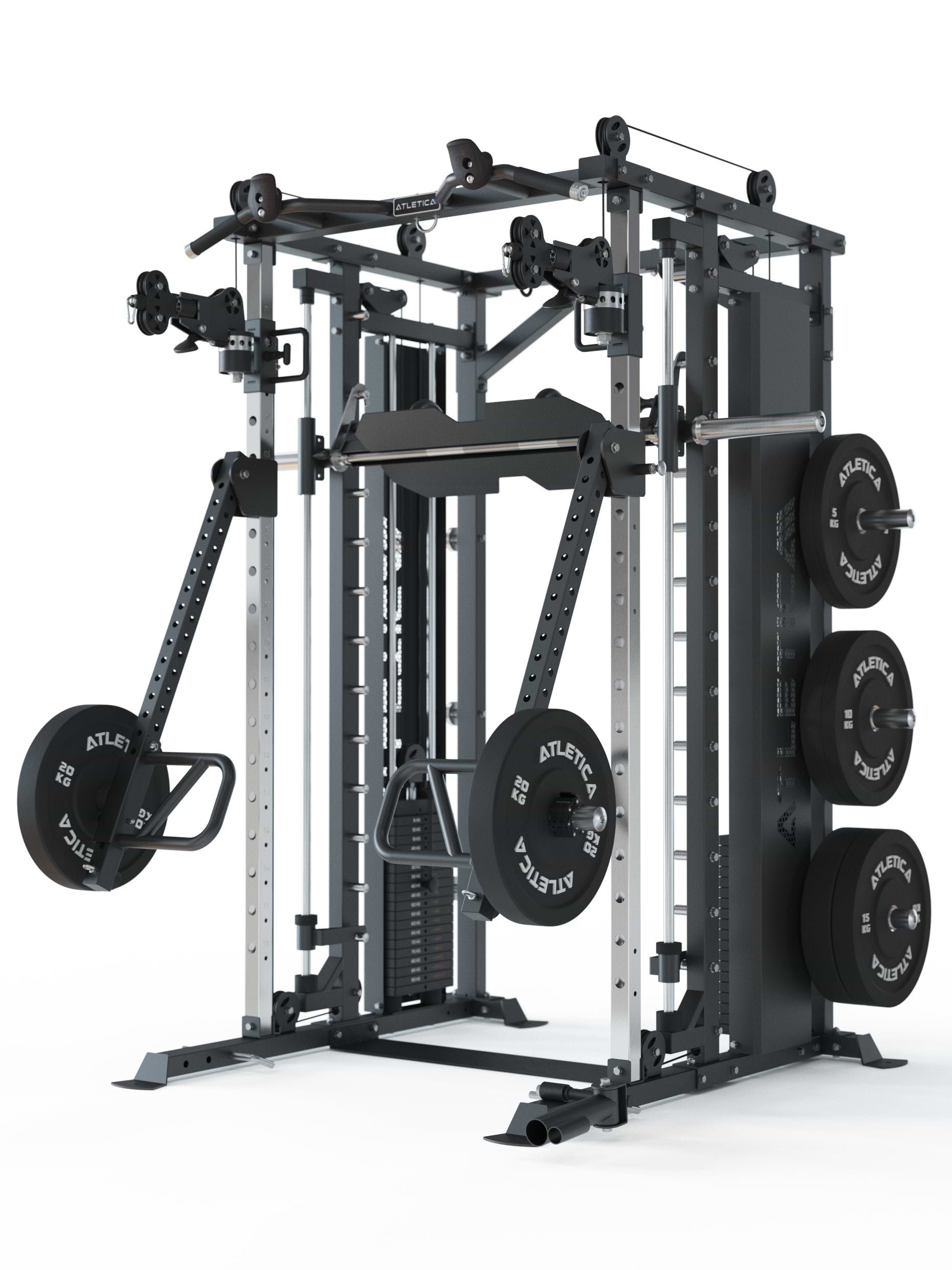 Kraftstation mit Smith Maschine X-Fortress mit Jammer Armen