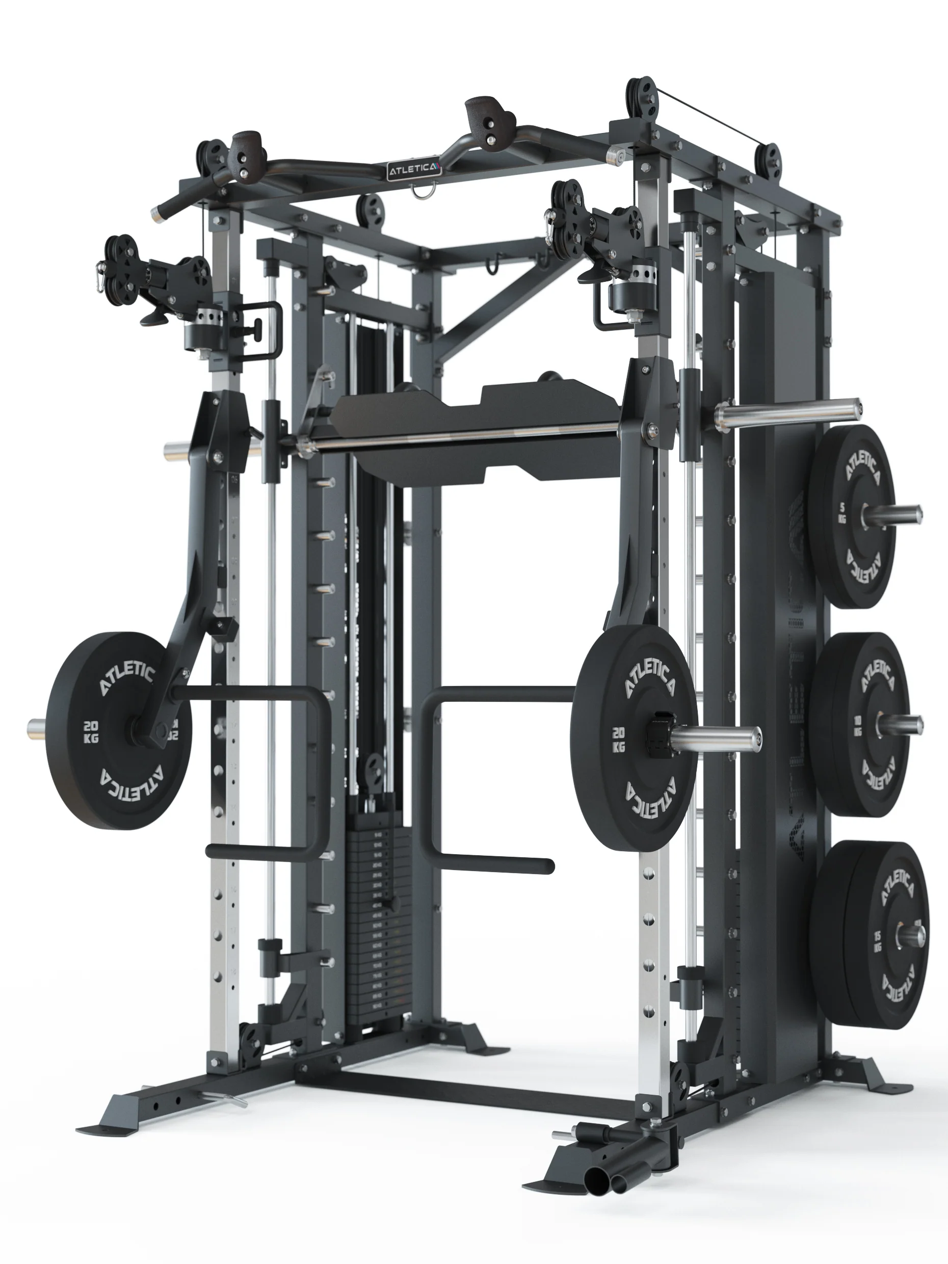 Kraftstation mit Smith Maschine und 360° Flex-Cross System X-Fortress Move Set