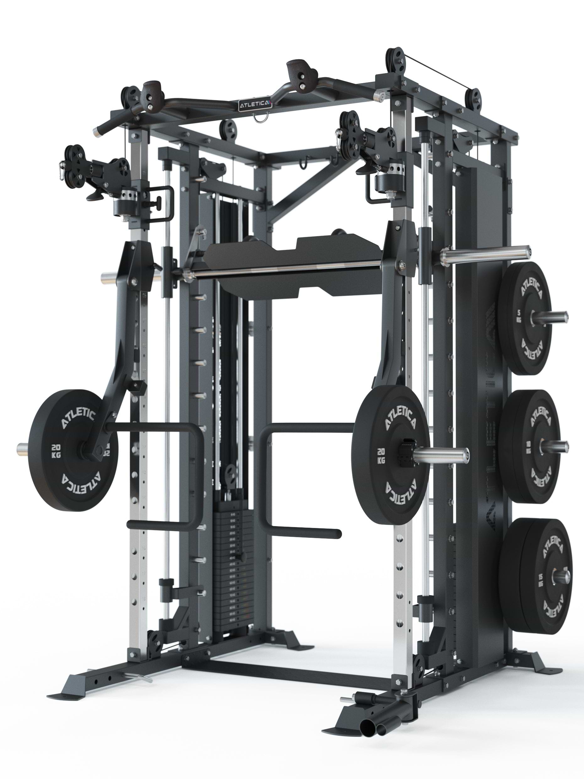 Kraftstation mit Smith Maschine und 360° Flex-Cross System X-Fortress Move Set