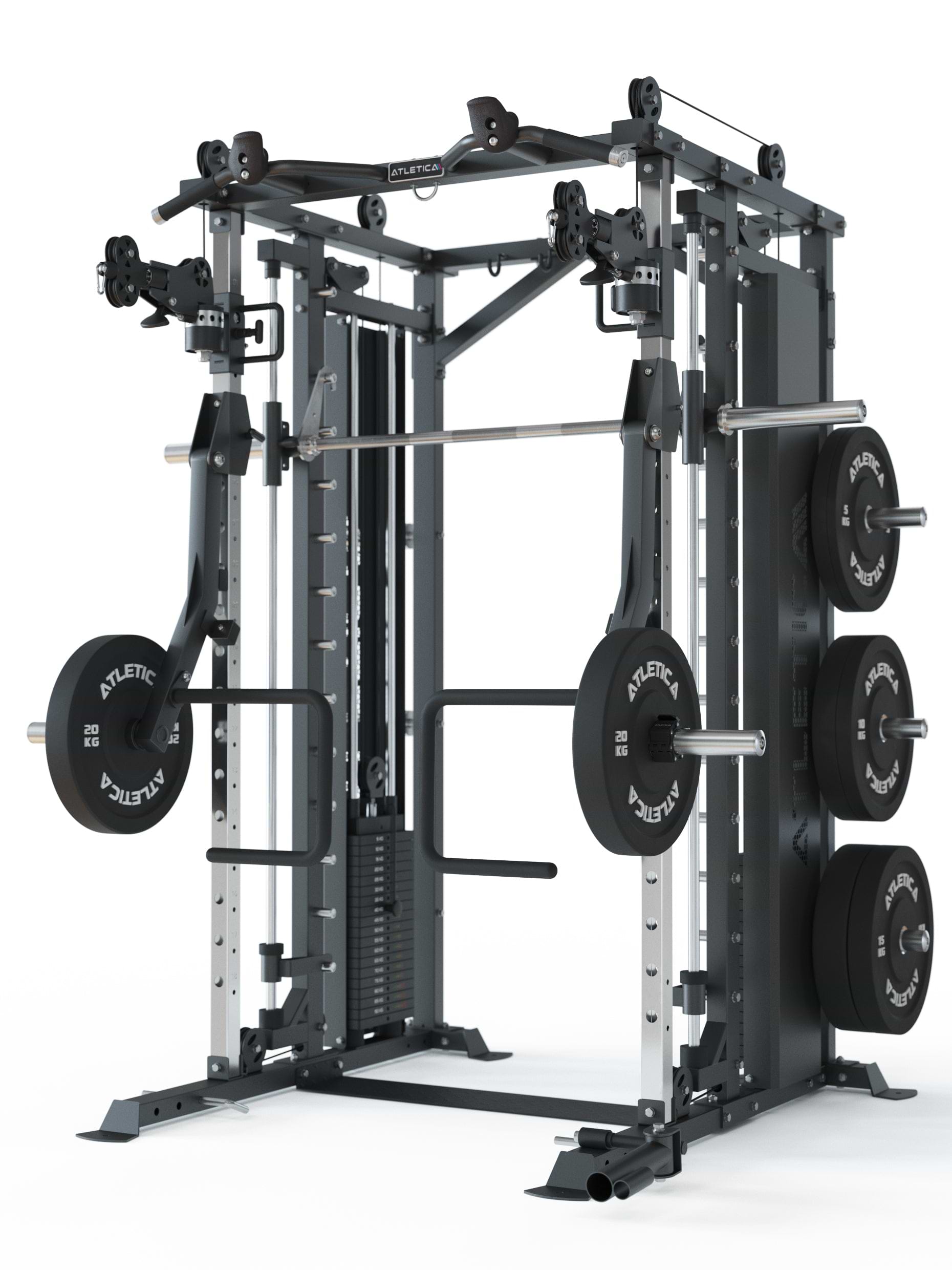 Kraftstation mit Smith Maschine X-Fortress mit Jammer Armen TARGET Set