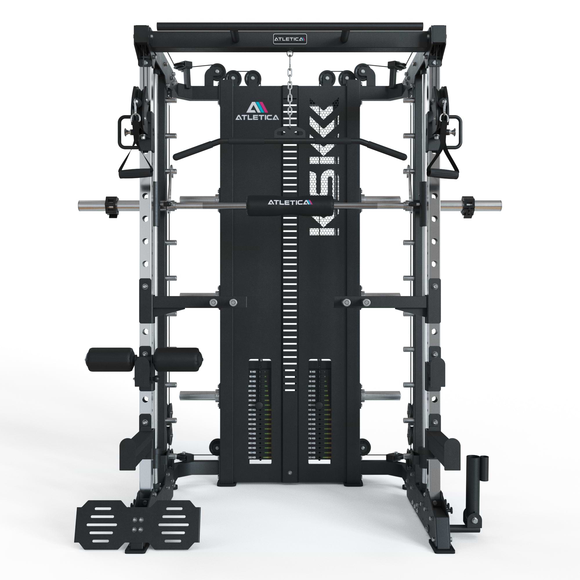 Atletica Kraftstation KSK mit Multipresse, Steckgewichten und Leg Press Attachment