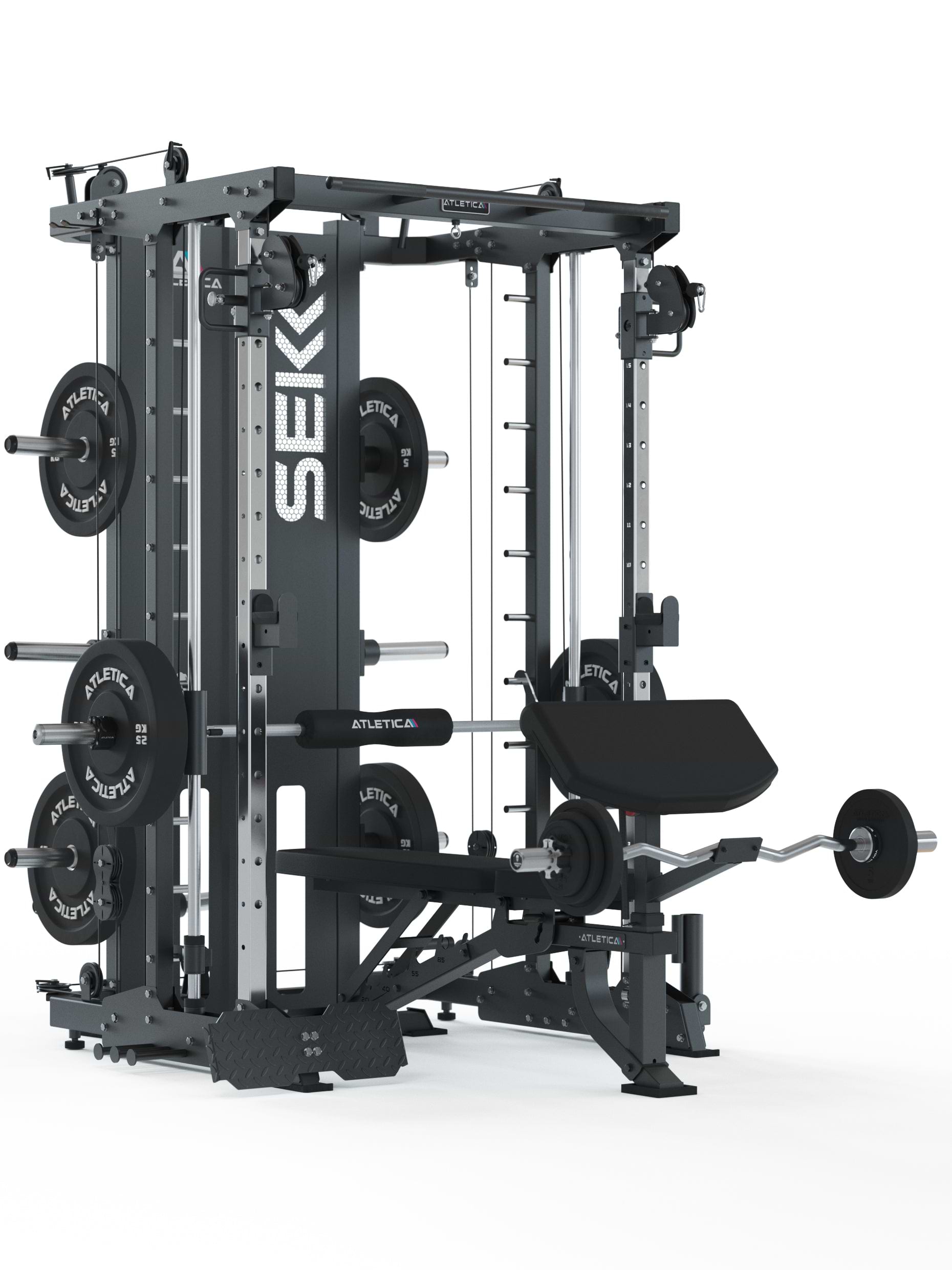 SEK Kraftstation mit B2 ArmMaster Hantelbank von Atletica