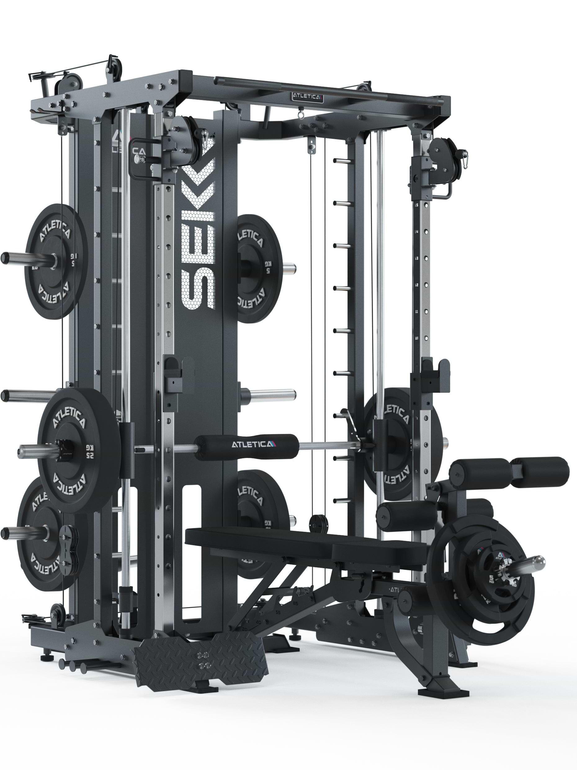 Kraftstation SEK mit B2 Legmaster für Bankdrücken