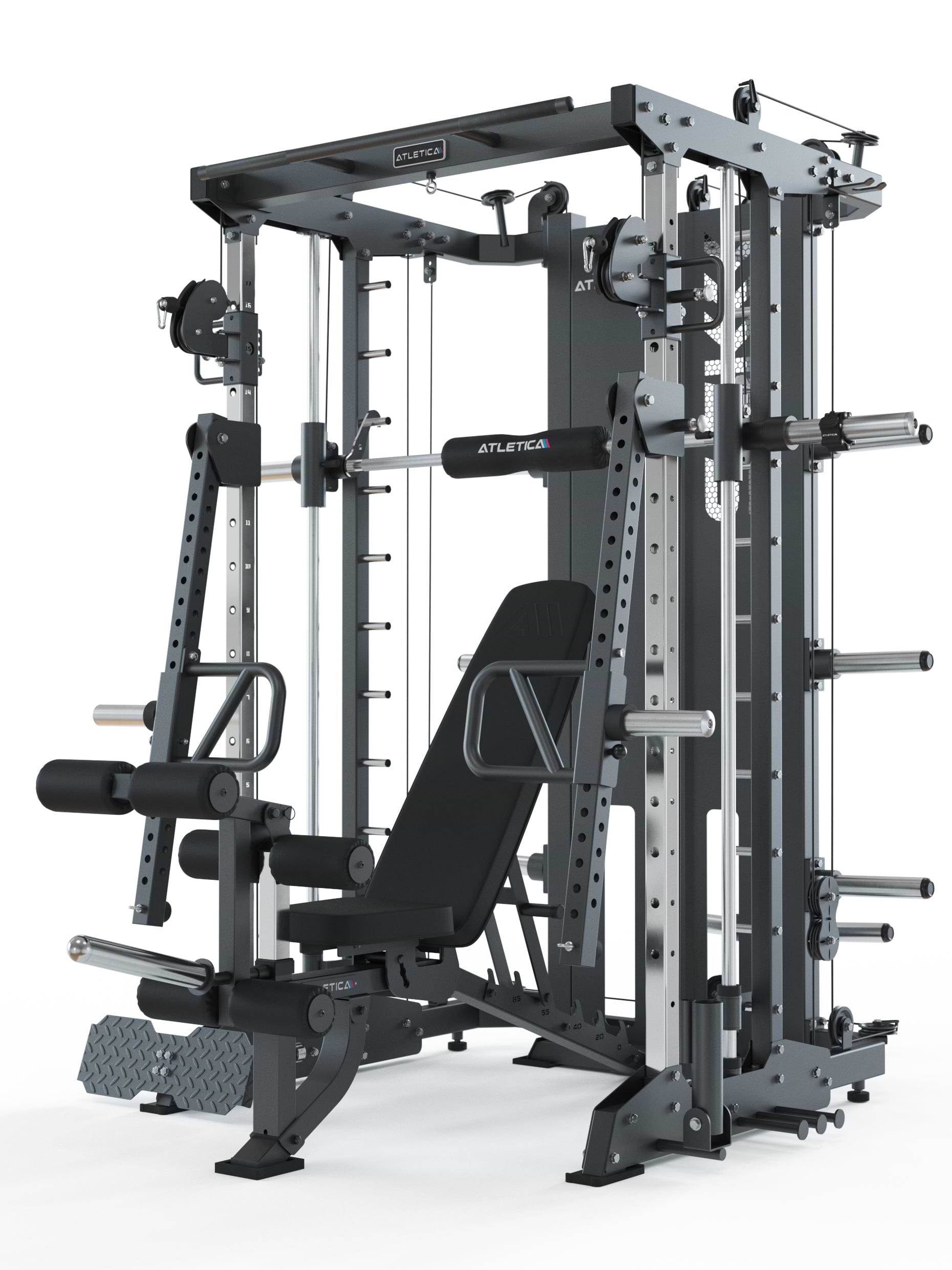 SEK Multipresse mit Jammer Arms und B2 LegMaster Hantelbank