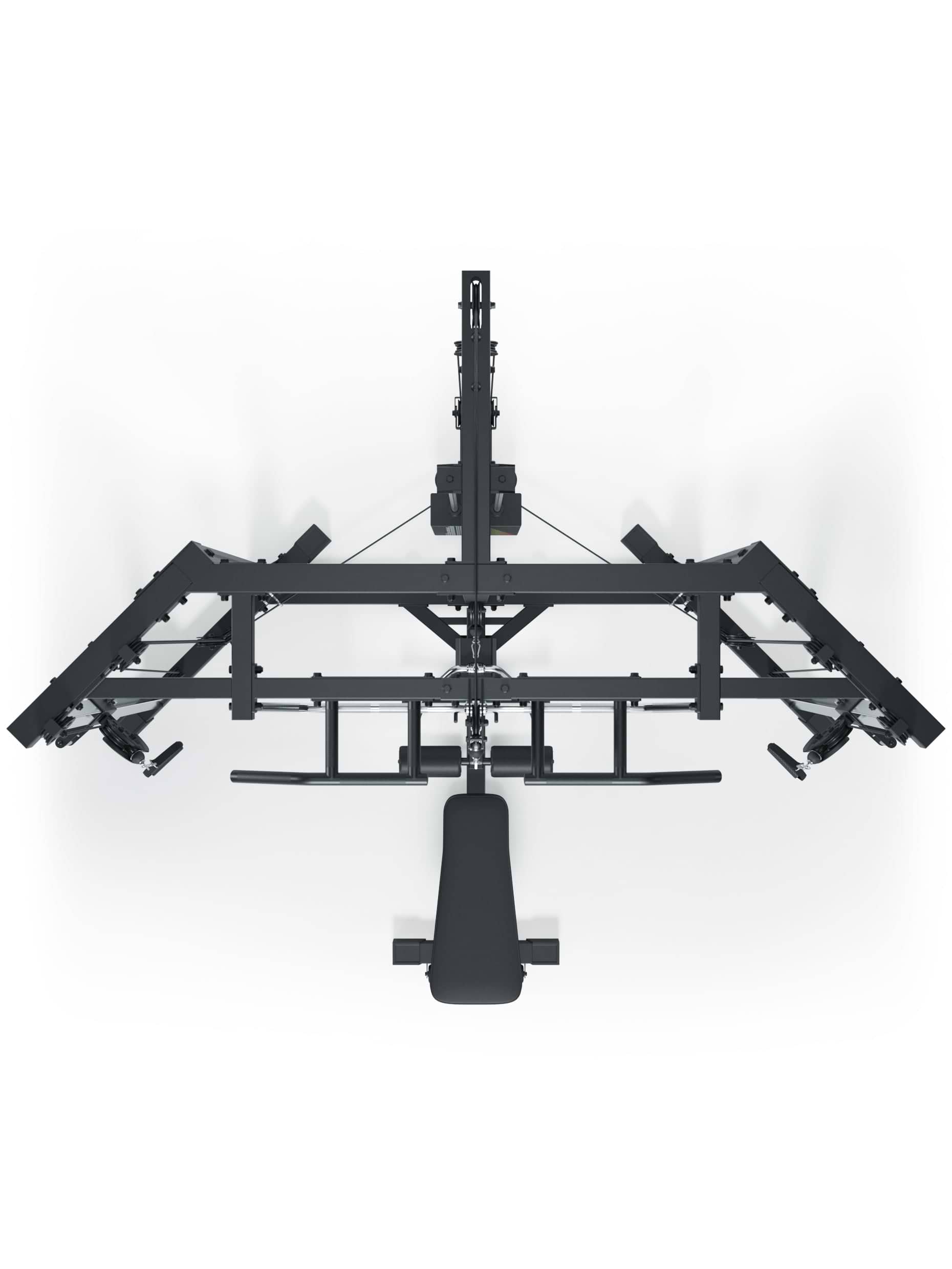 X-TRIA Kabelzugstation mit abnehmbarer Hantelbank: 