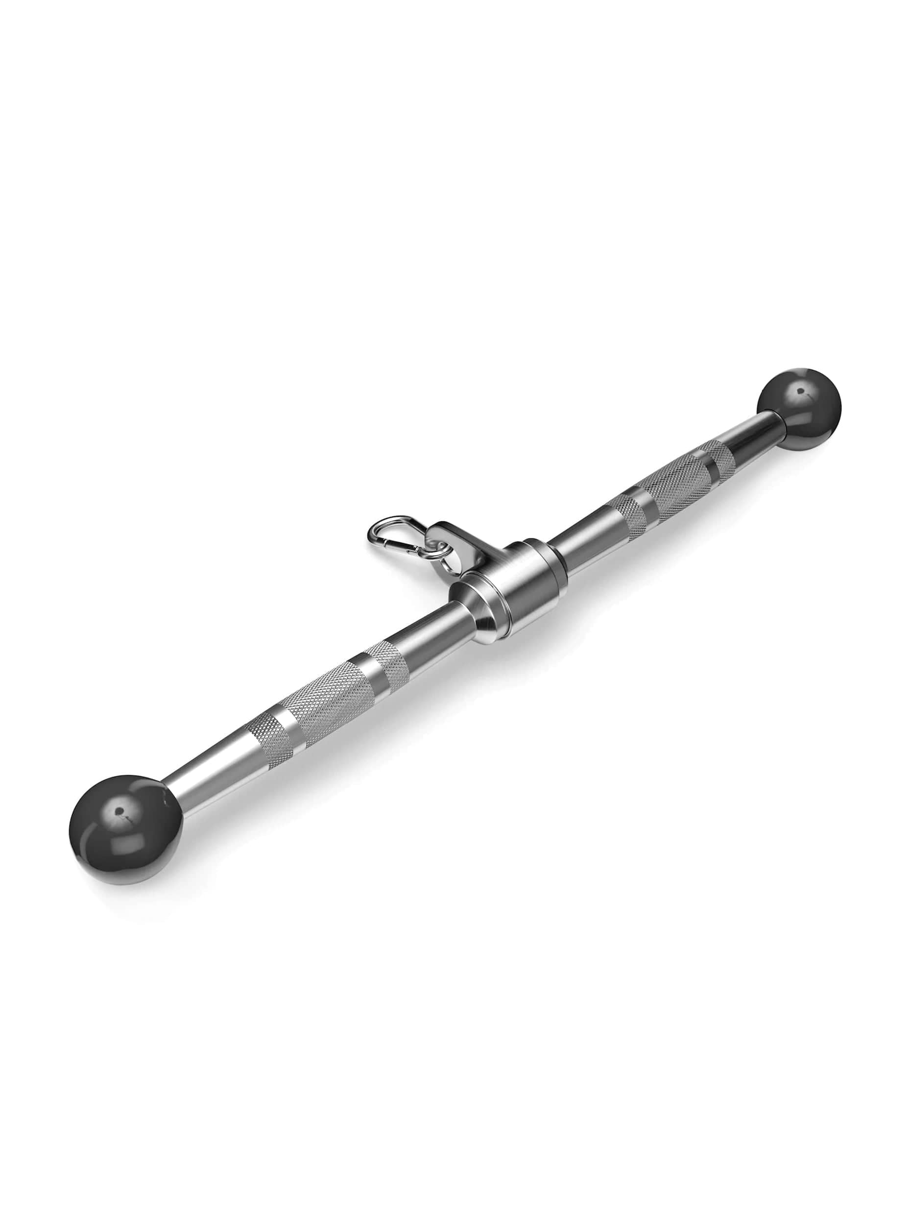 Bumper Stange: Universeller Kabelzug-Griff mit Drehgelenk | Verchromter Vollstahl | Mit Endstücken aus Gummi | Hochbelastbar