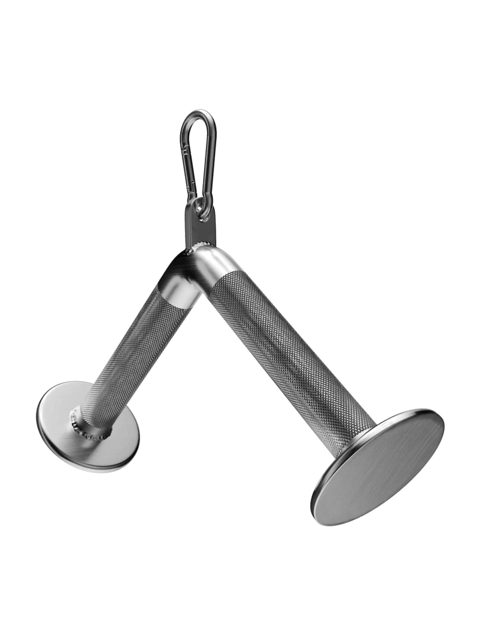 V-Griff Zubehör: Trizeps-Griff | Verchromter Vollstahl mit angeschweißtem Flansch zur Verhinderung eines Abrutschens 