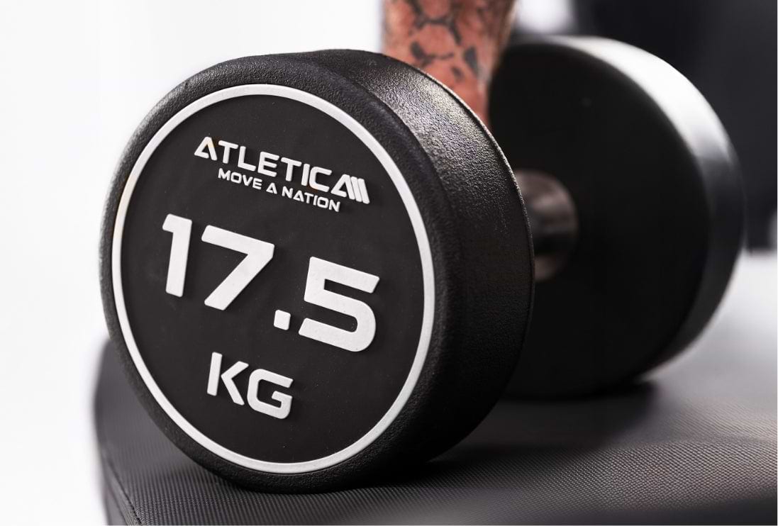 Rundhanteln 17.5kg mit elastischerer Oberfläche 