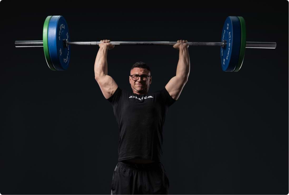 Omega Hantelstange: Hybrid Bar für Gewichtheben