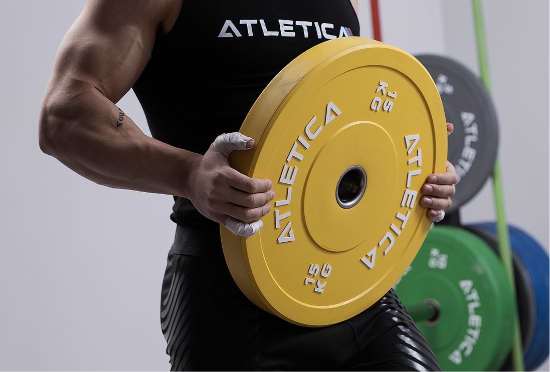 Color Bumper Plates mit Edelstahlring 