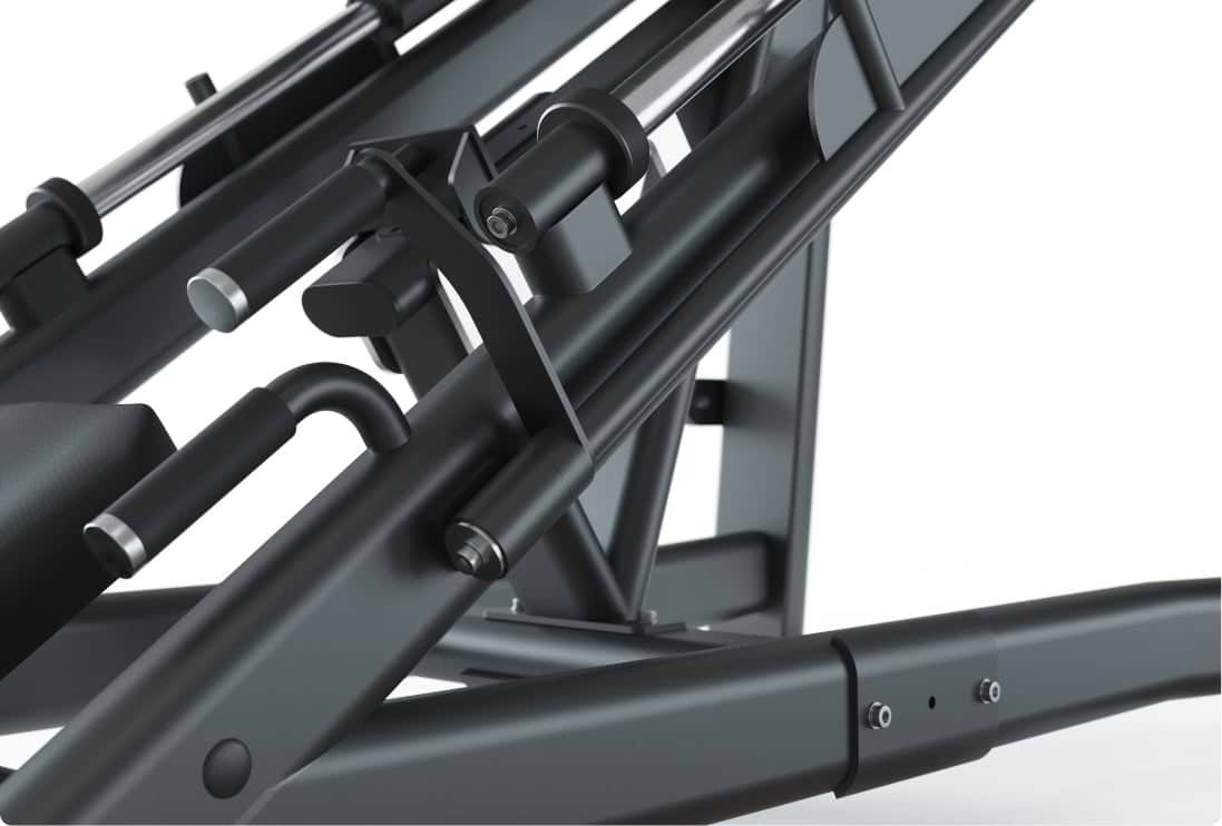 Beinpresse Hyperleg: Elektroverschweißter Stahlrohrrahmen 