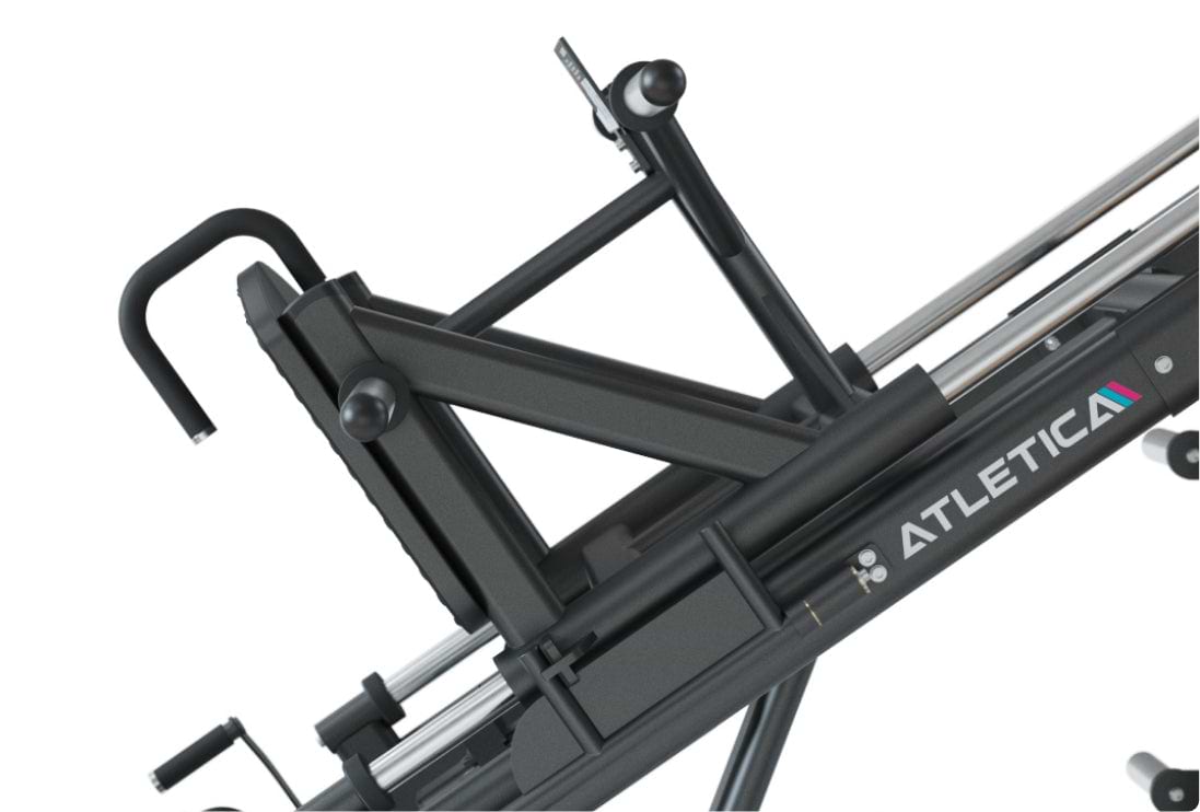 Hyperleg Beinpresse - Hochwertige Schlittenführung mit linearen Kugellagern
