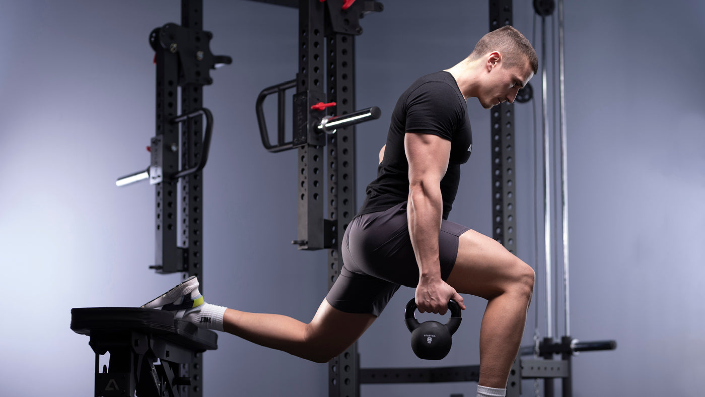 Split Squat with Kettlebells