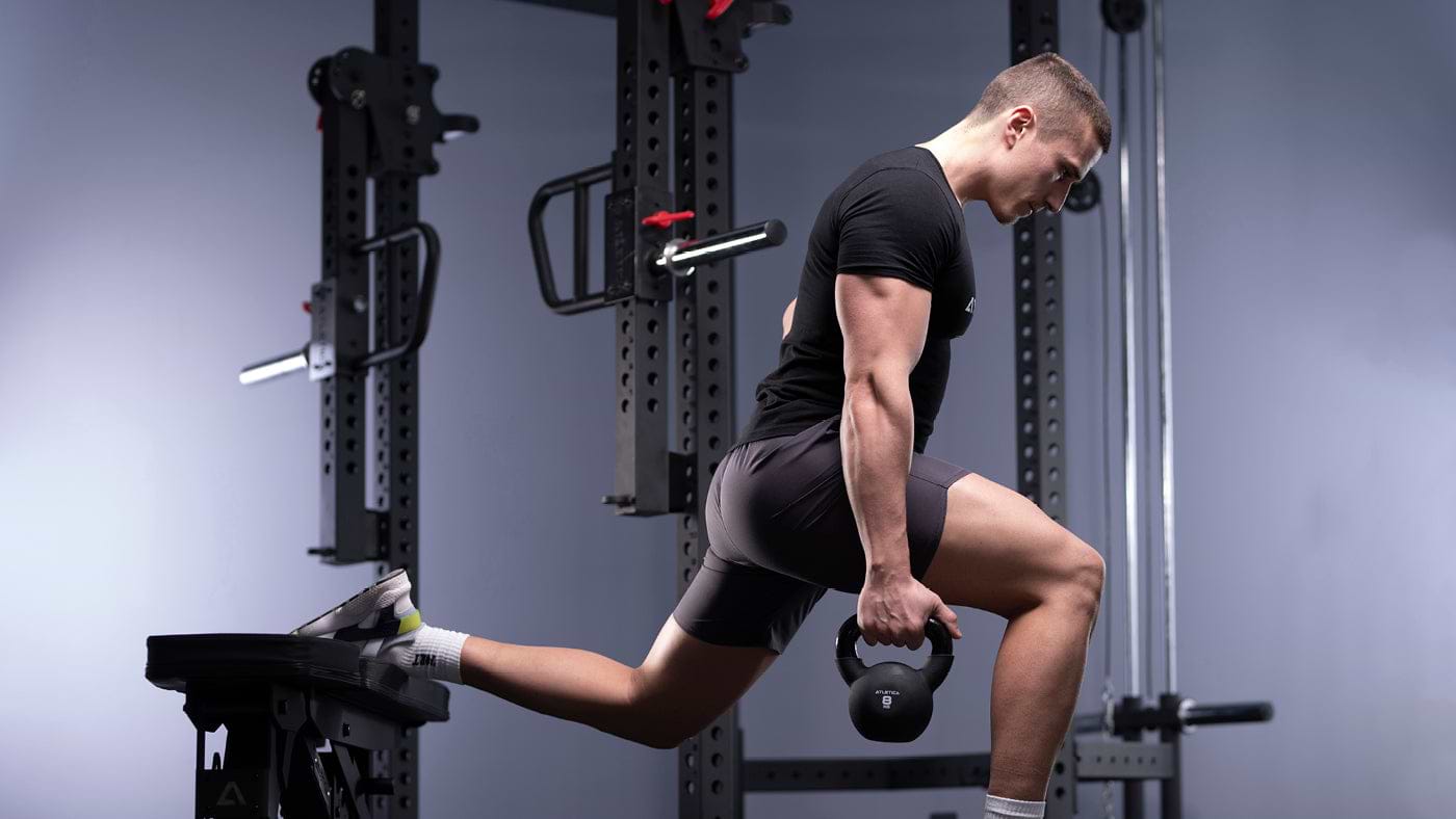Split Squat with Kettlebells