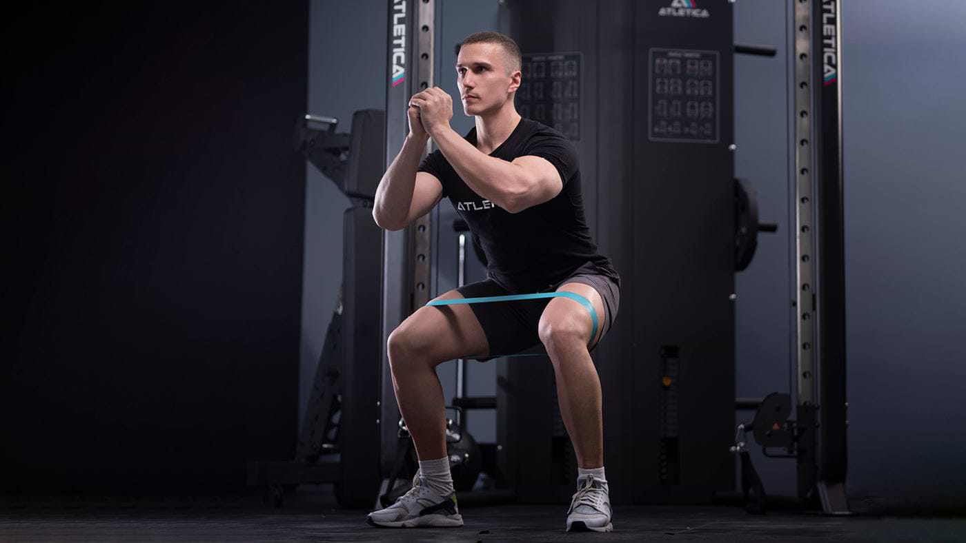 Squats with resistance band