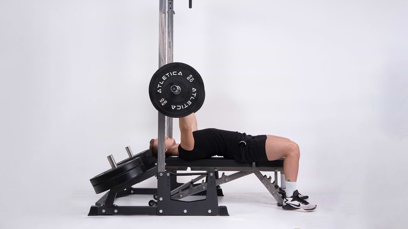 Bench press on the R7 Power Rack