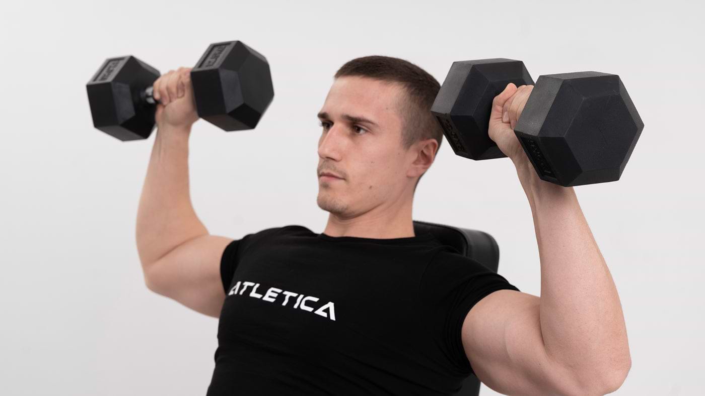 Brusttraining zuhause: mit Hexagon Kurzhanteln
