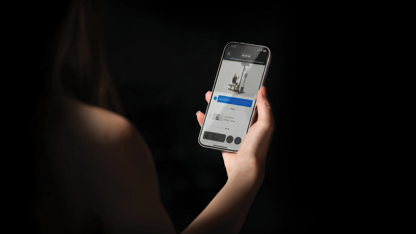 Atletica Training App auf dem Handy Display