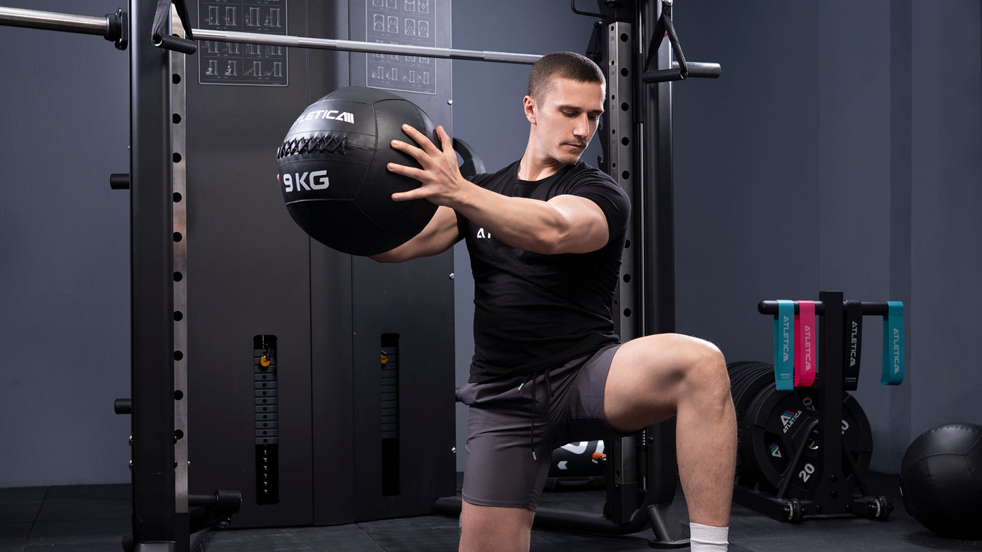 Wall Ball Lunges