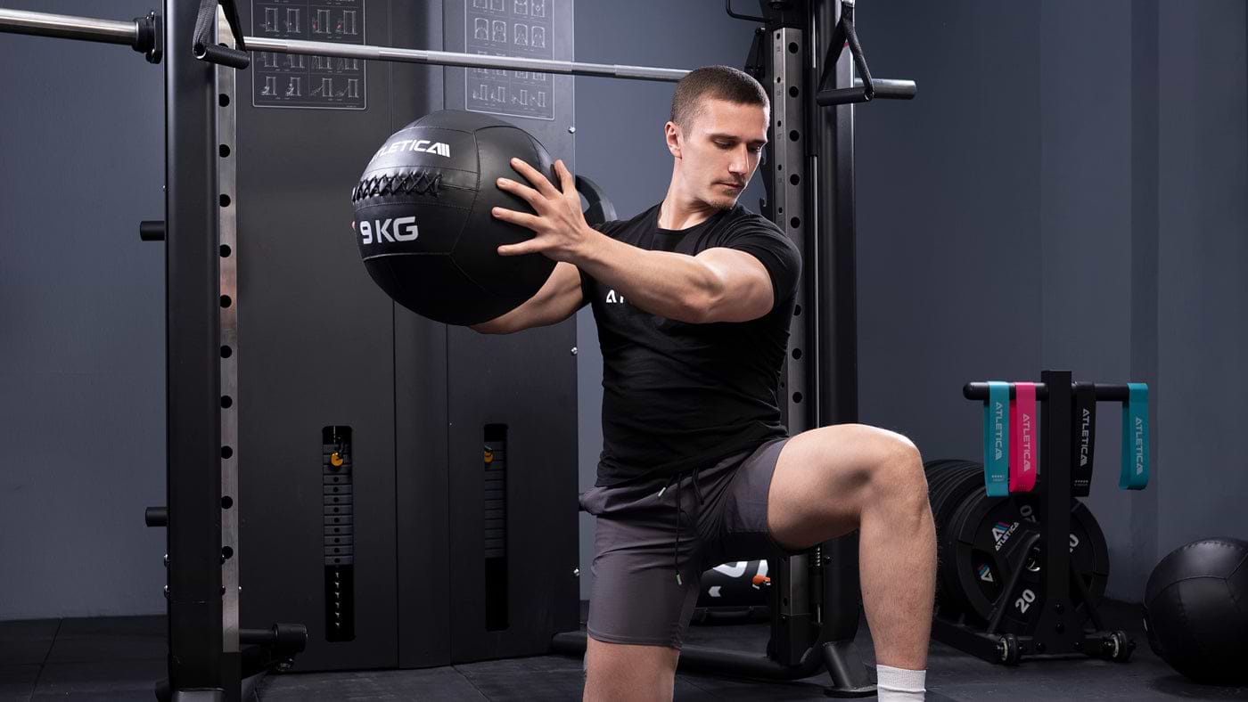 Wall Ball Lunges