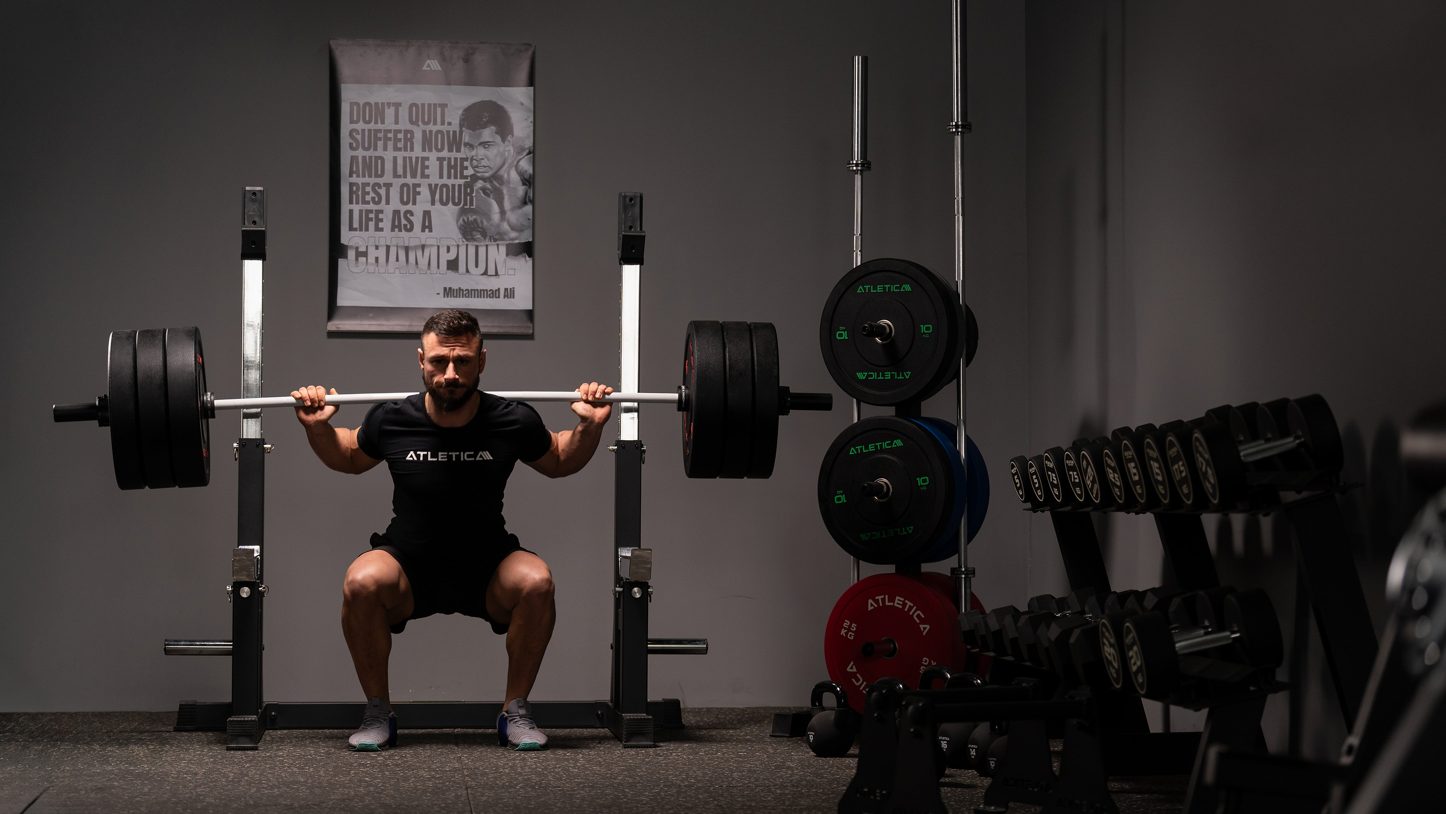 Squat Rack Kniebeuge
