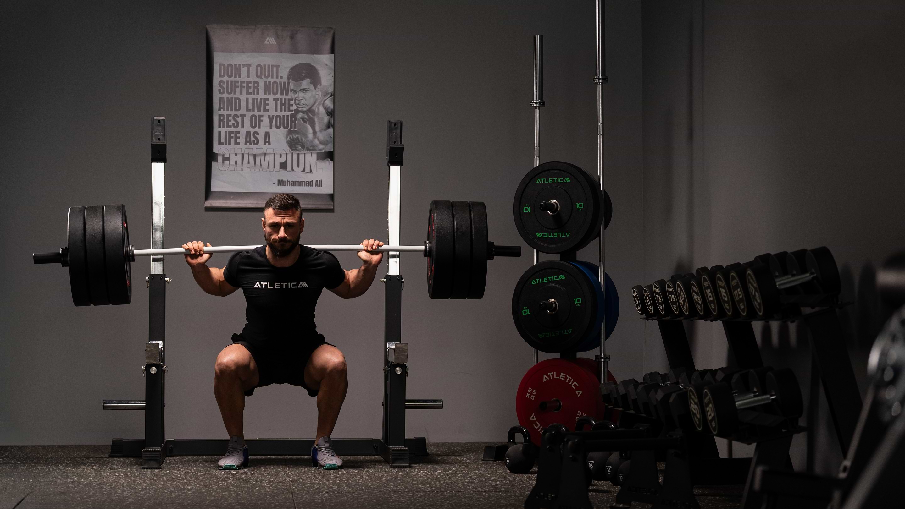 Squat Rack Kniebeuge