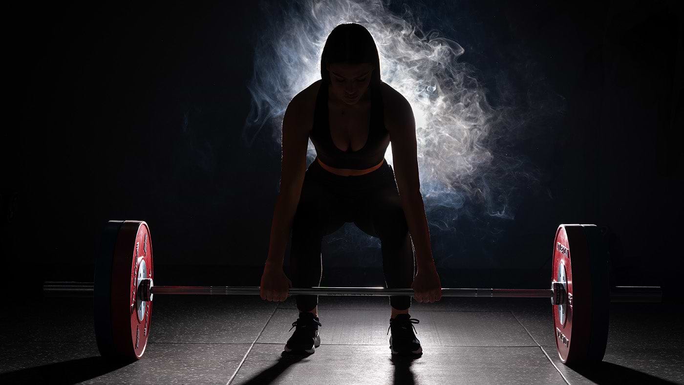 Deadlift with Atletica weight plates and barbell