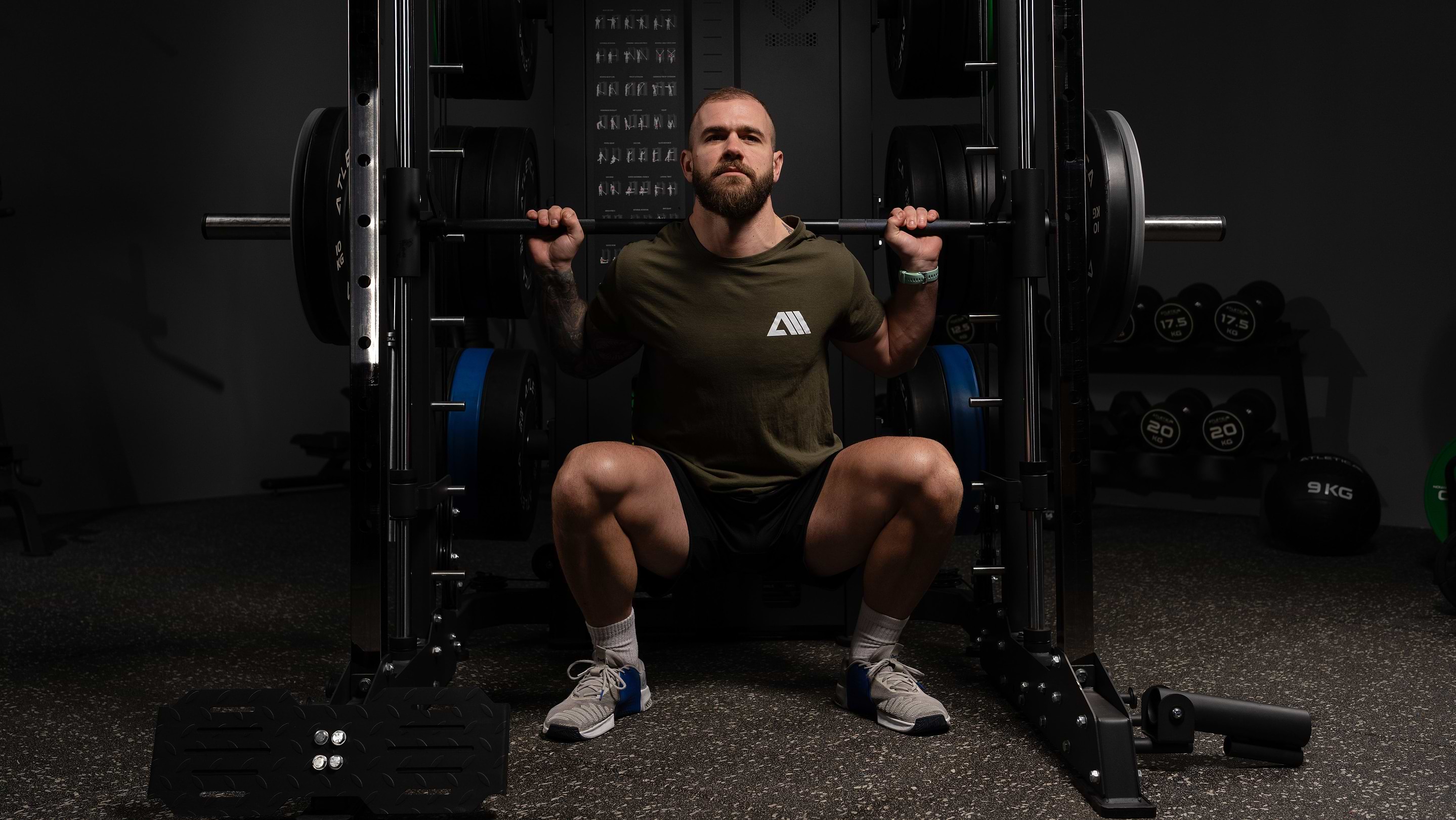Back Squats an der Multipresse