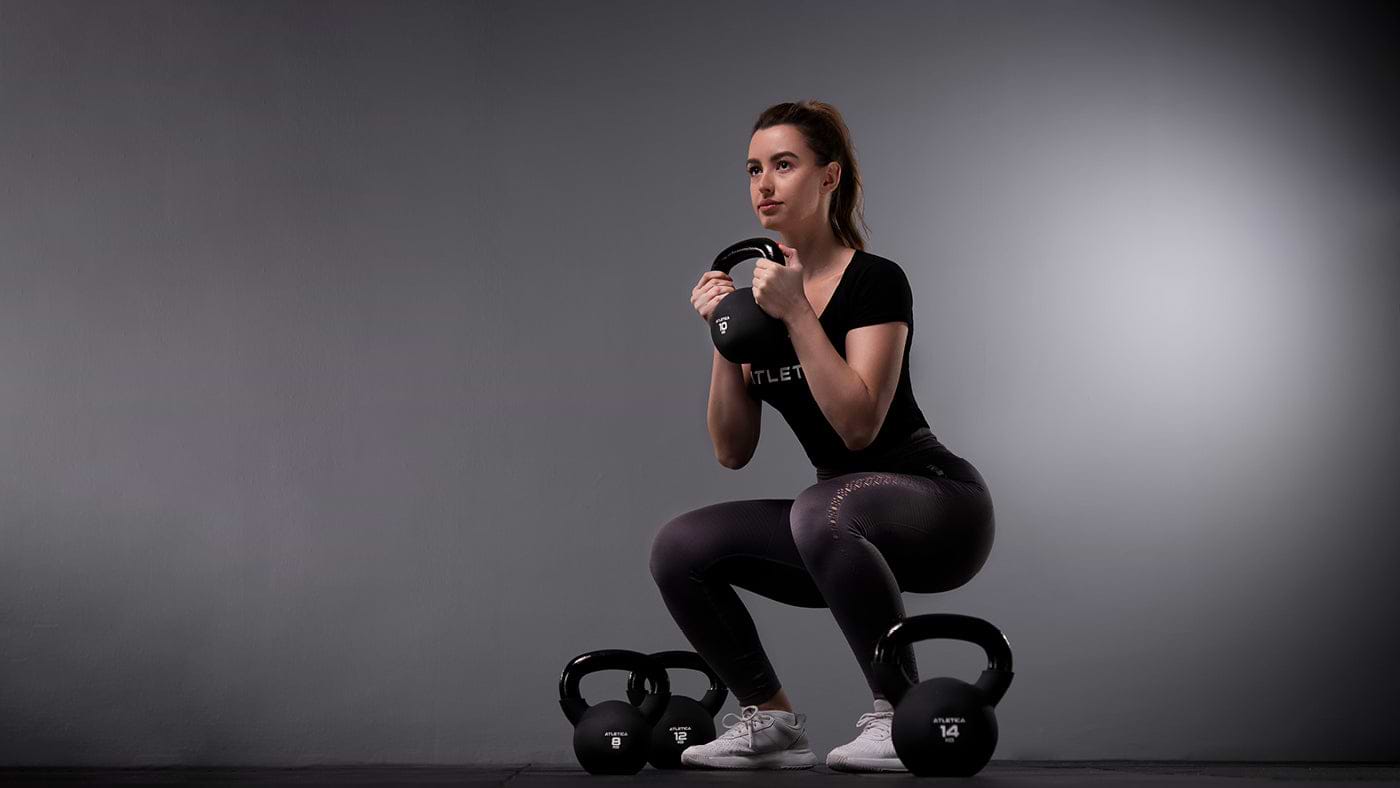 Kniebeuge mit Kettlebell 