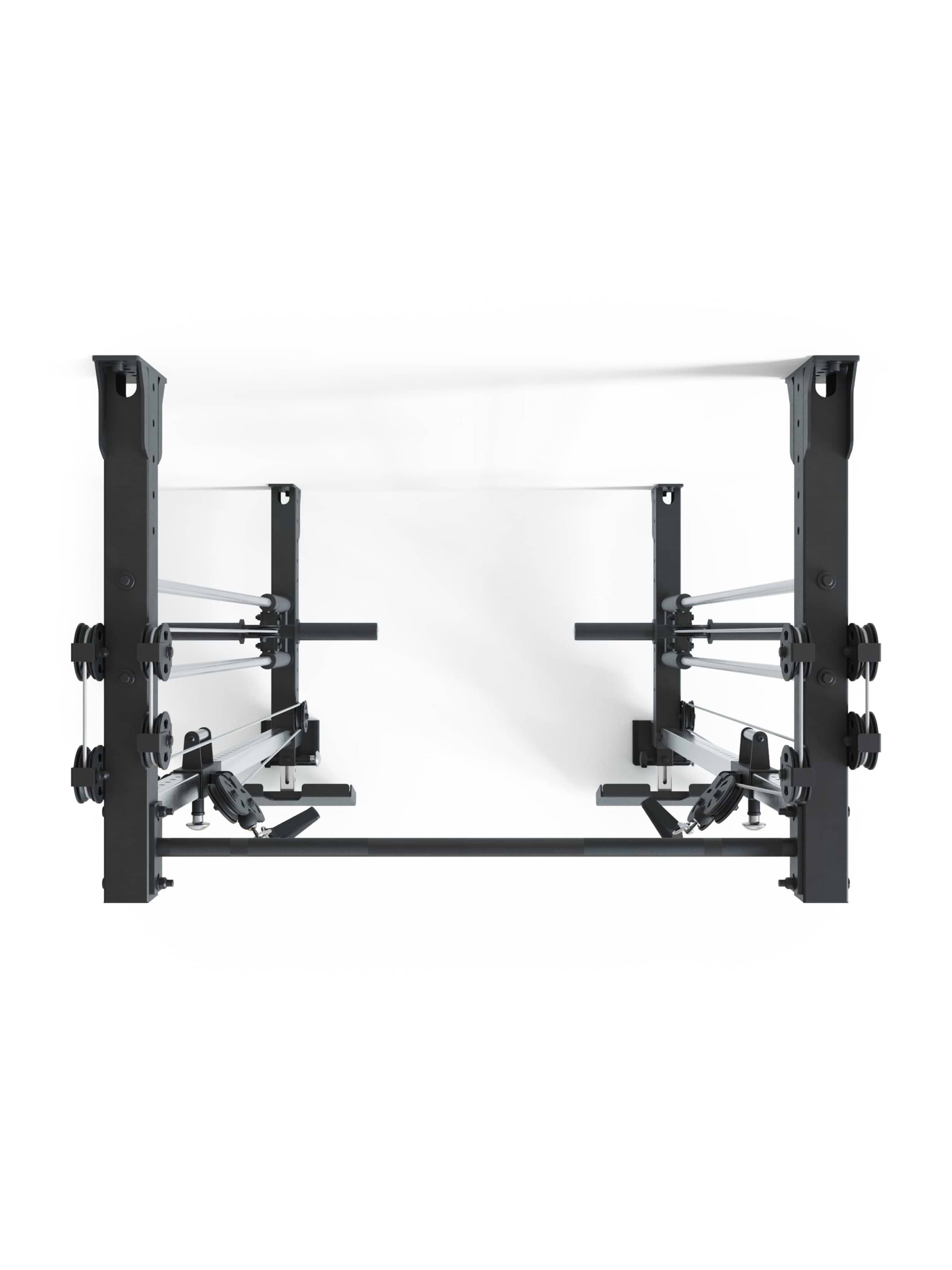 Wall Mounted R8-Nitro: Dual Pulley | Standfest & sicher durch Wandmontage, Fußstützen & Pull-Up Bar
