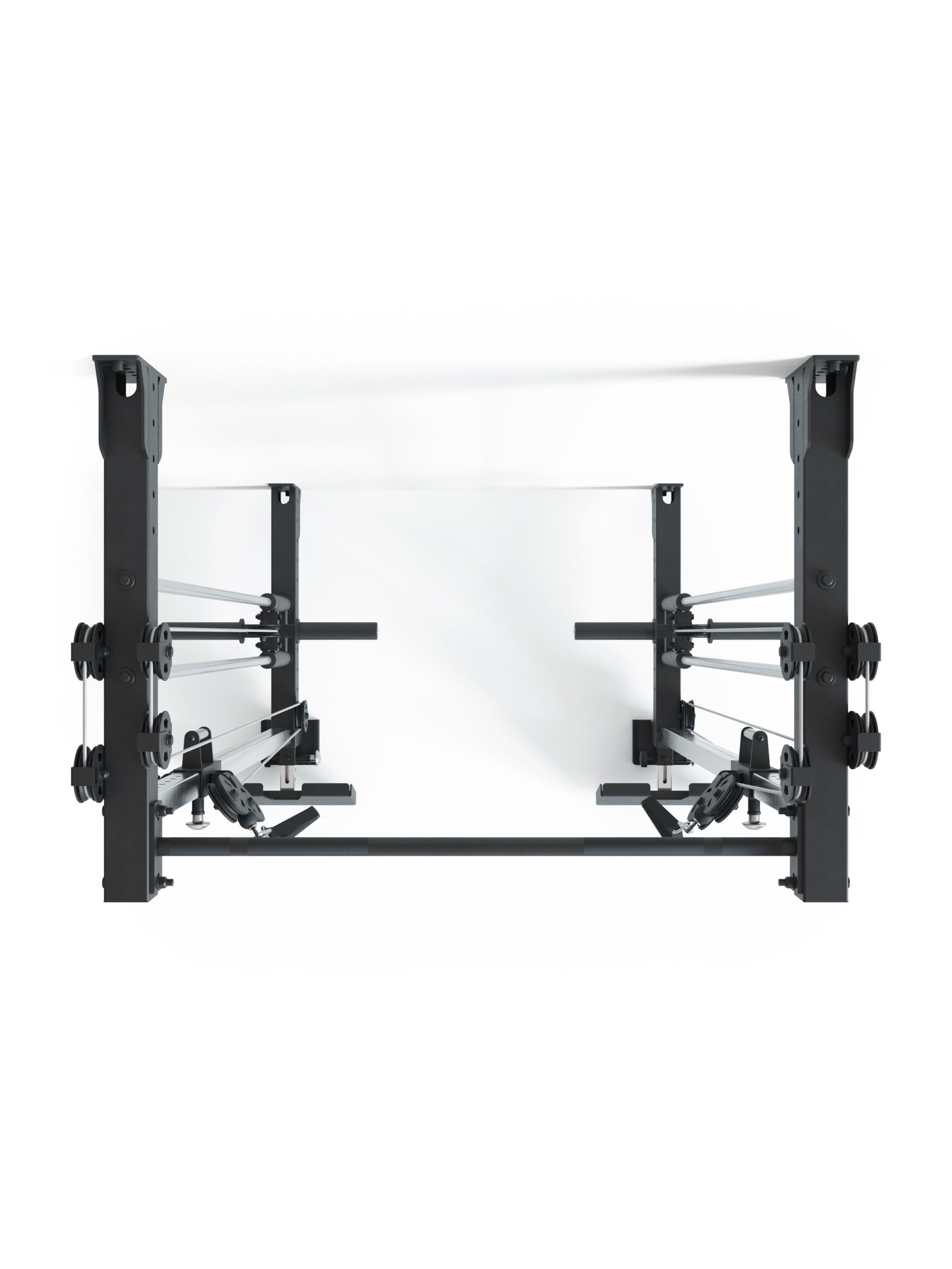 Wall Mounted R8-Nitro: Dual Pulley | Standfest & sicher durch Wandmontage, Fußstützen & Pull-Up Bar