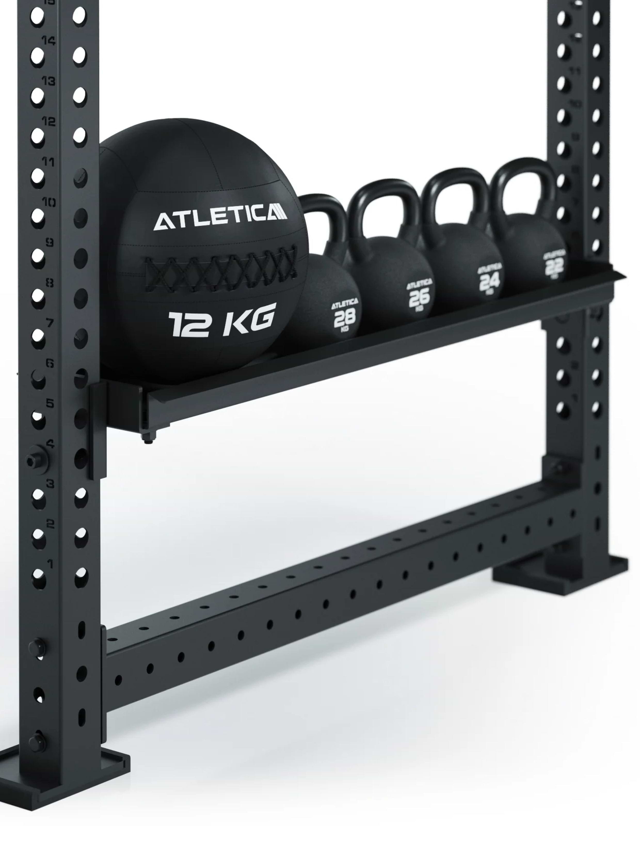 Power Racks Zubehör: Einfache Montage am Power Rack | Vorhandener Platz optimal genutzt | Sorgt für Ordnung | Hohe Tragkraft